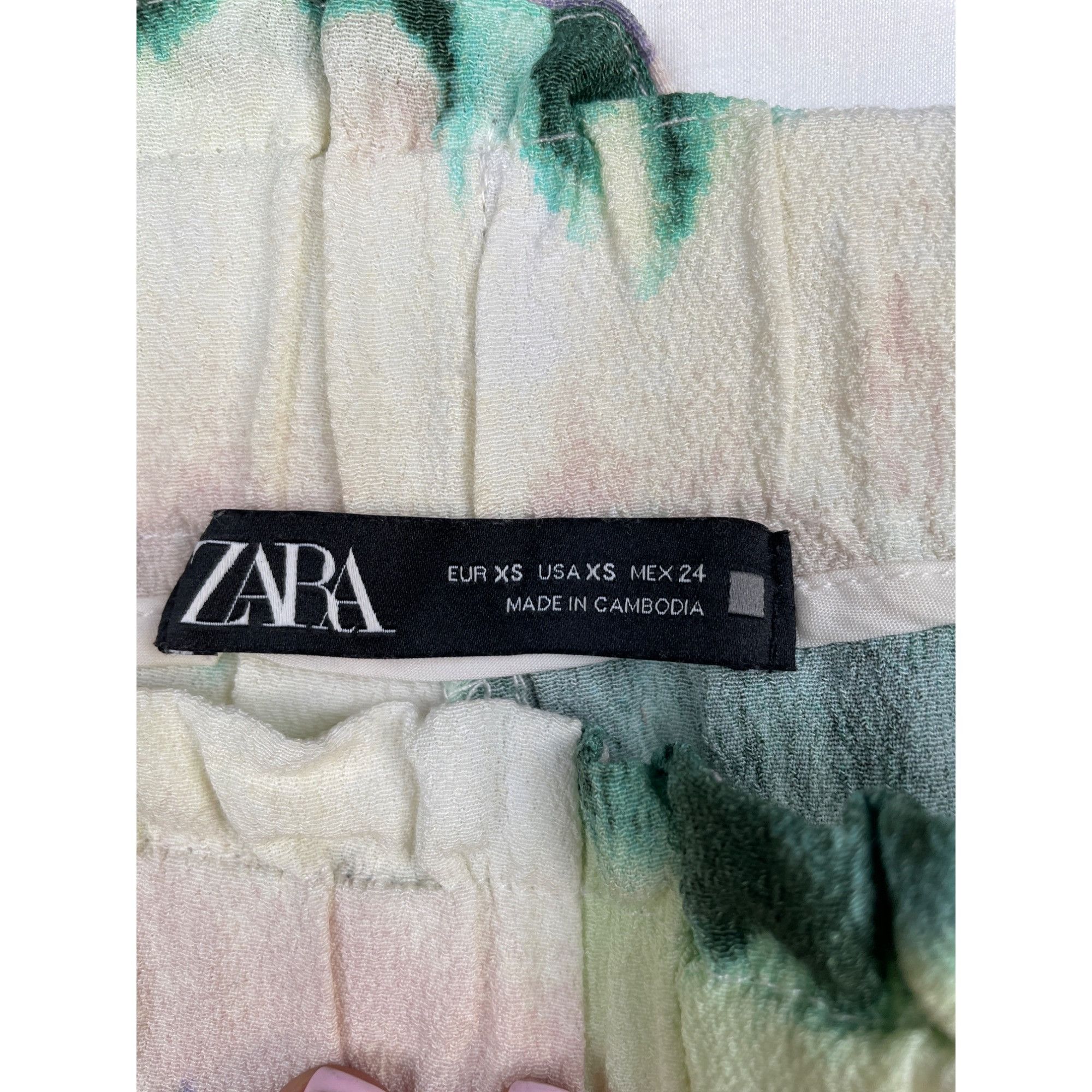 Other Zara Women's Cream Multi Color Shirt & Short Set Size XS SKU Size XS / US 0-2 / IT 36-38 - 8 Thumbnail