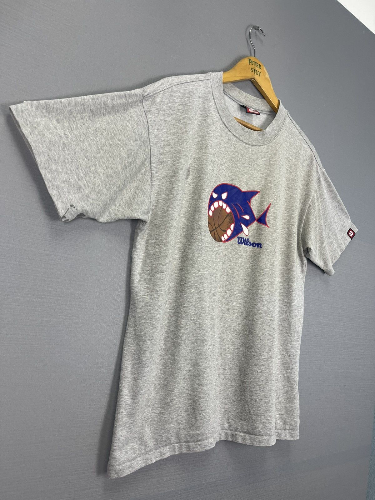 Wilson Vintage Wilson Piranha Logo T-Shirt Size US L / EU 52-54 / 3 - 4 Thumbnail