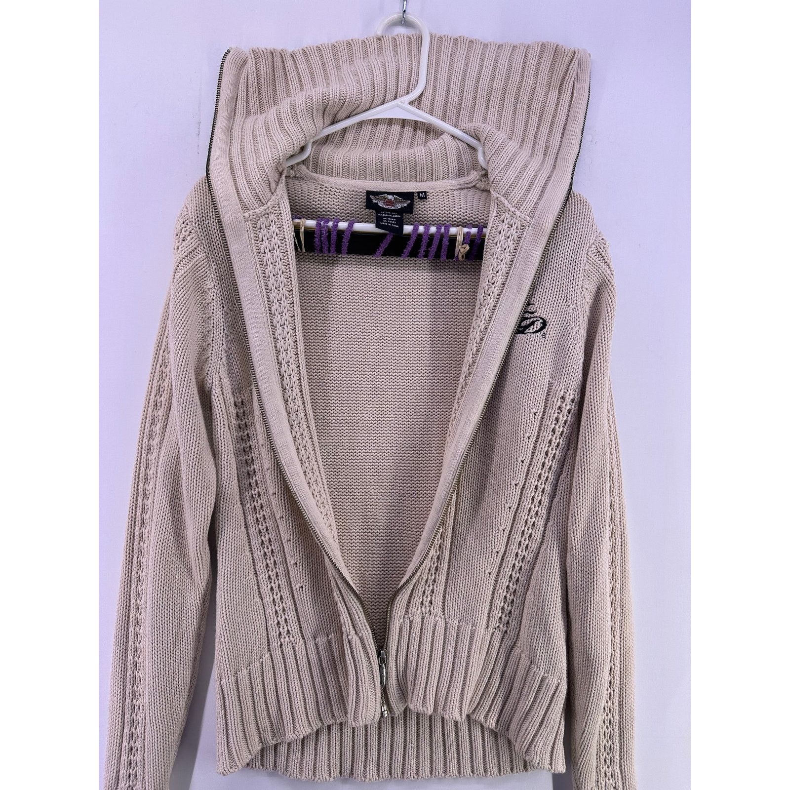 Harley Davidson Harley Davidson Shawl Neck Sweater Biker Size M Off White Size M / US 6-8 / IT 42-44 - 6 Thumbnail