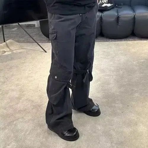 Retro micro-flare work jeans with new street elements