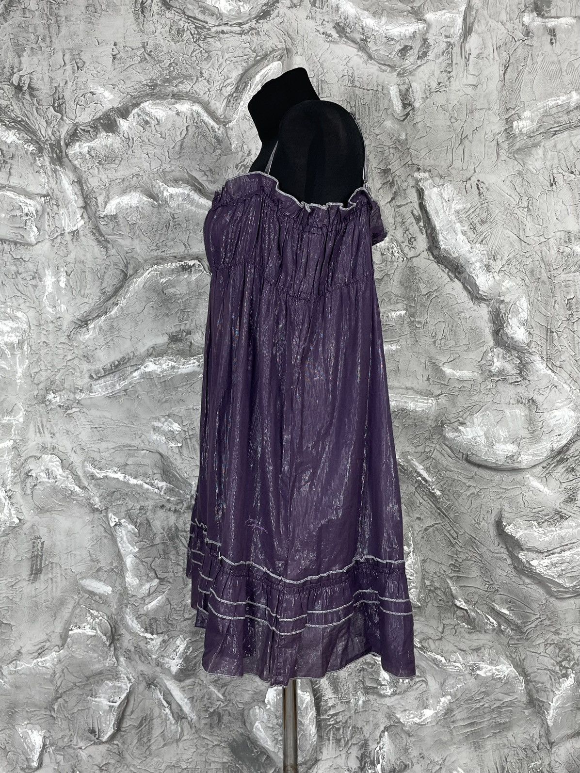 Cop Copine × Japanese Brand × Vintage Cop Copine Vintage Glitter Y2K Tank Top Dress Size M / US 6-8 / IT 42-44 - 2 Thumbnail
