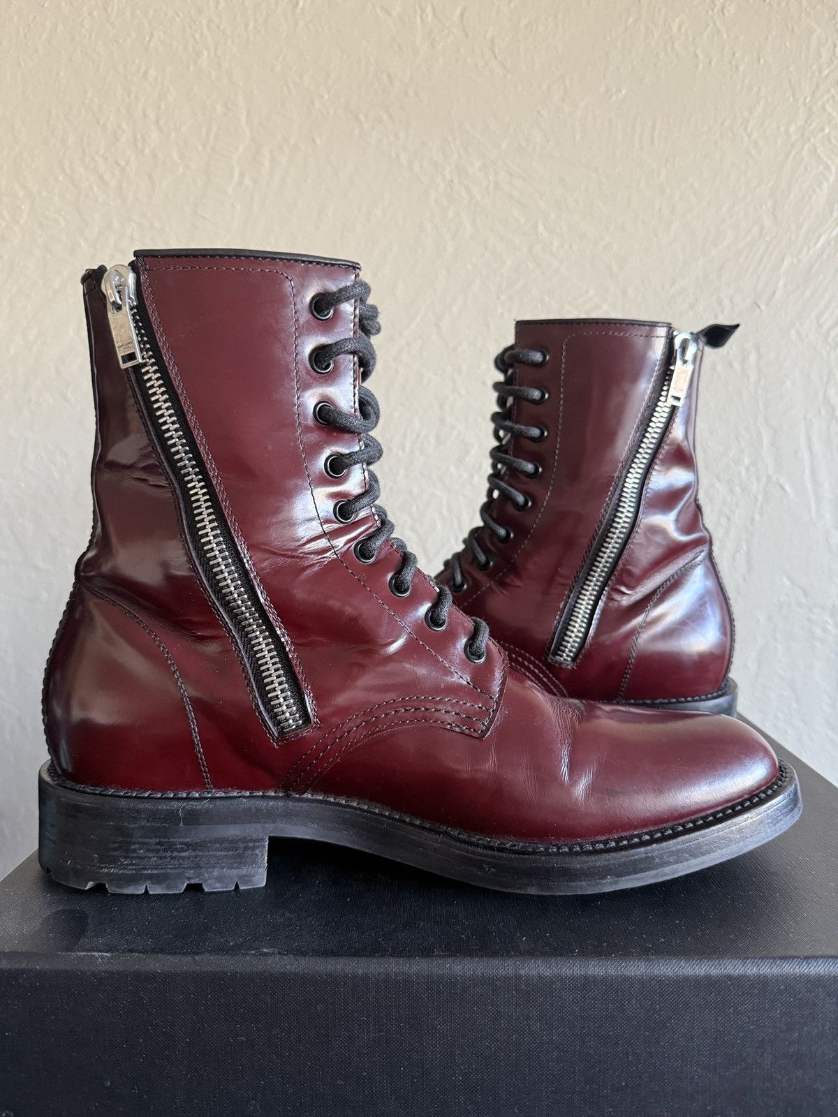 Hedi Slimane × Saint Laurent Paris Rare Saint Laurent Paris Military Boots Ranger Hedi Slimane Size US 10 / EU 43 - 1 Thumbnail