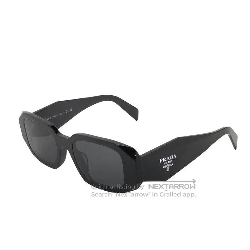 Prada Logo Frame Black Sunglasses.