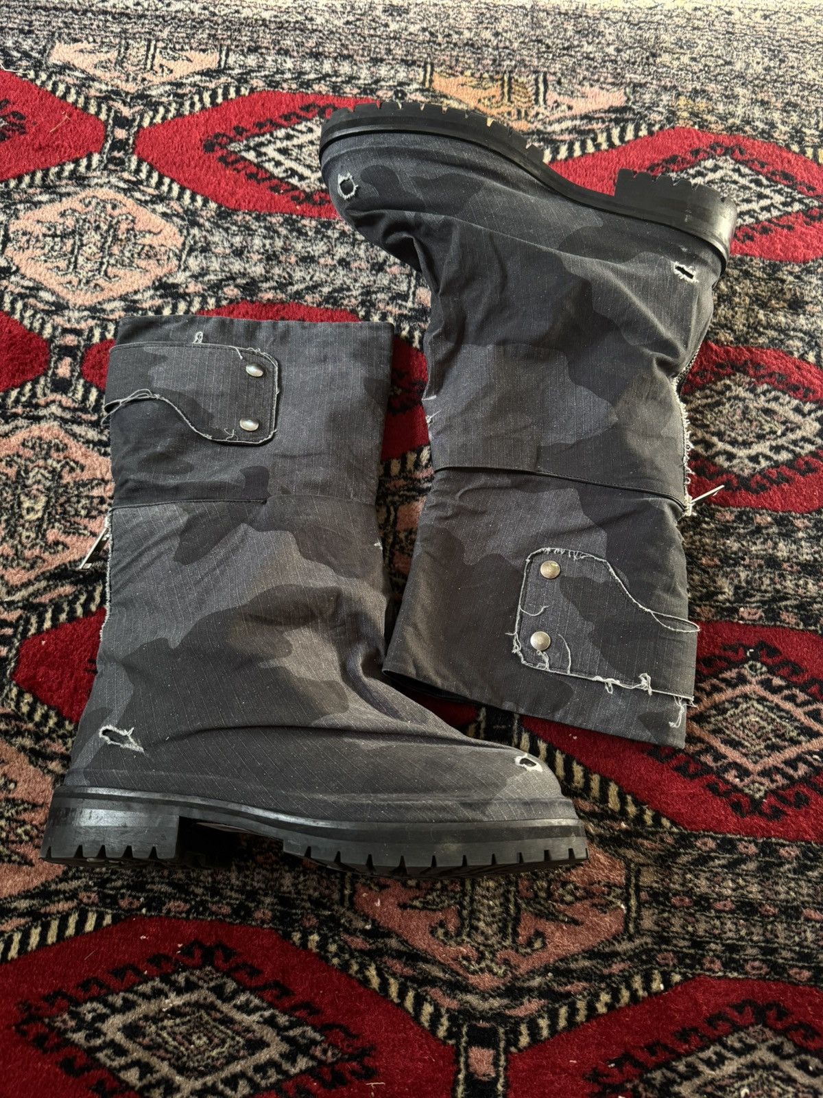 424 424 Urban Camo Dragon Rider Boots 12/45 Size US 12 / EU 45 - 4 Thumbnail