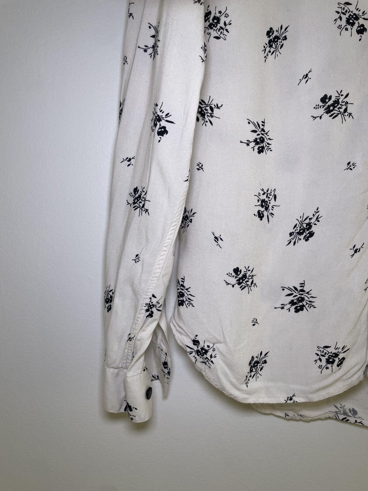 The Kooples The Kooples Ecru Floral Print Viscose Shirt Size US XS / EU 42 / 0 - 2 Thumbnail
