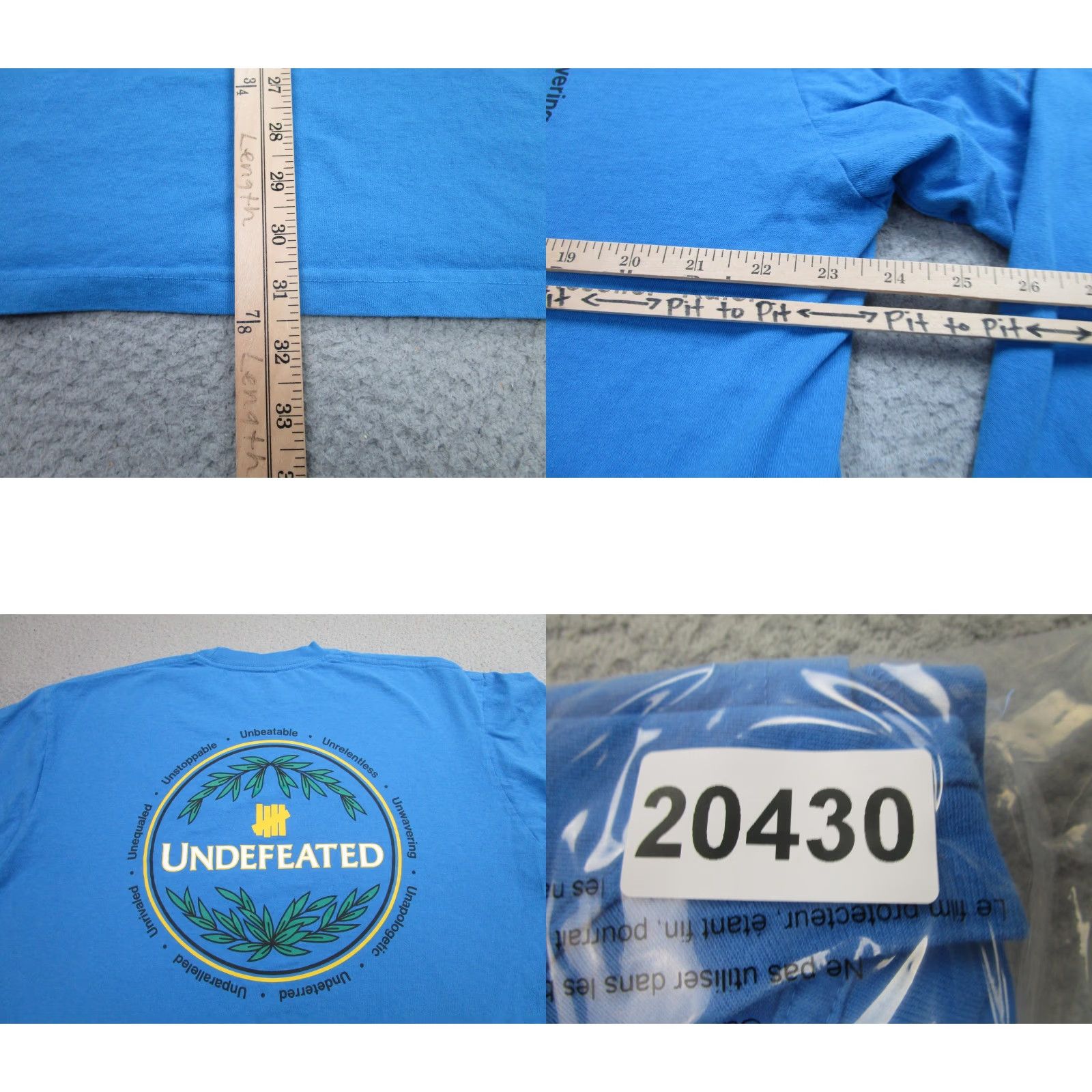 Undefeated Undefeated Long Sleeve Shirt Mens XL Blue Graphic Print Made in USA Streetwear Size US XL / EU 56 / 4 - 8 Thumbnail