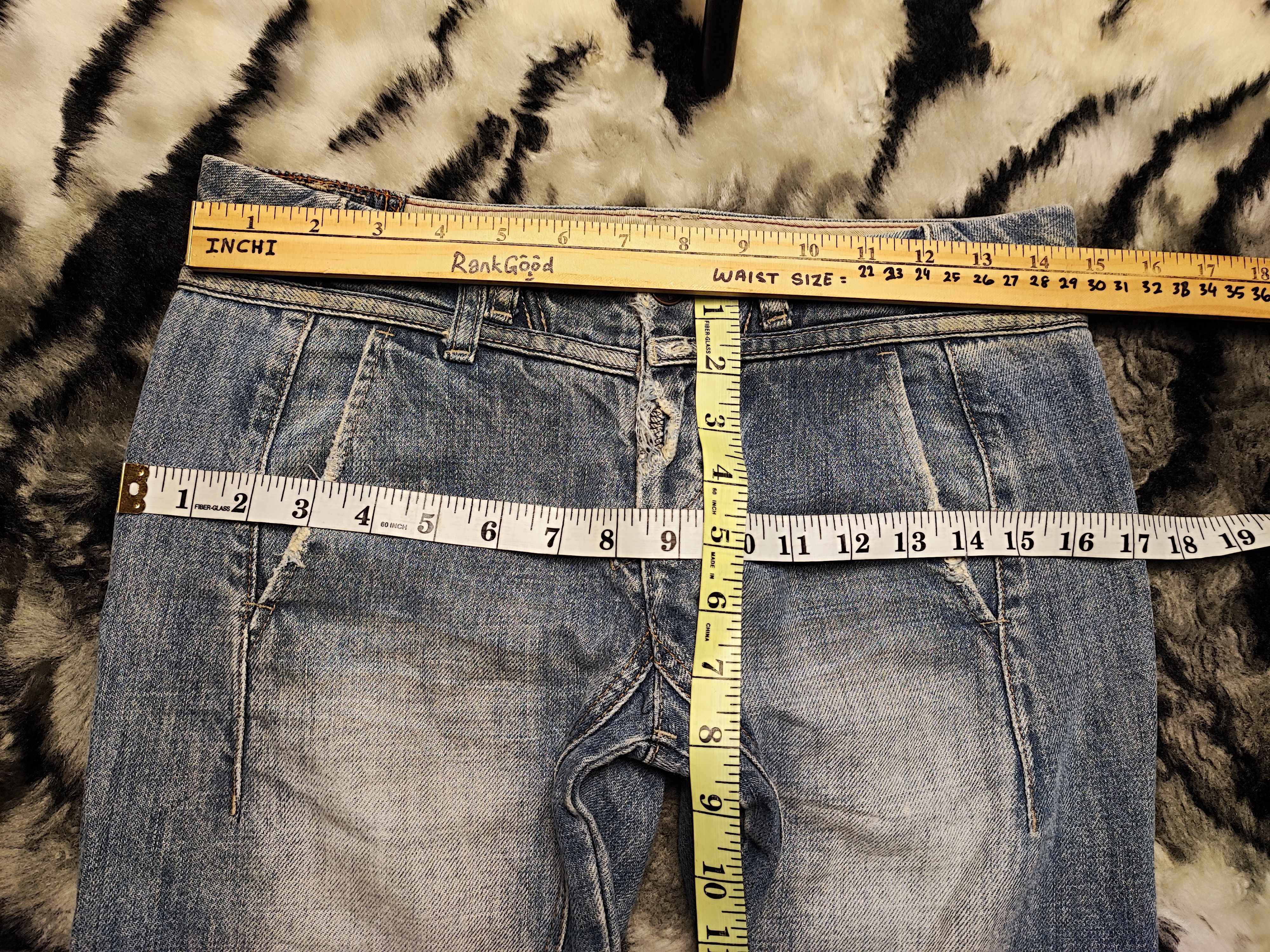 Marithe + Francois Girbaud MFG Panelled Denim Distressed Wash Techwear Aesthetic W29x31 Size US 29 - 6 Thumbnail