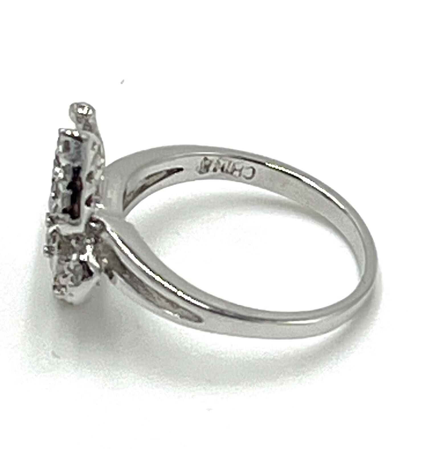 Other Sterling Silver & Cubic Zirconia Butterfly Ring Size ONE SIZE - 3 Thumbnail