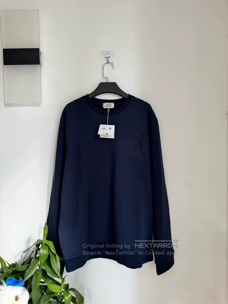 Hermes Hermes Dark blue sweatshirt Size US XXL / EU 58 / 5 - 1 Thumbnail