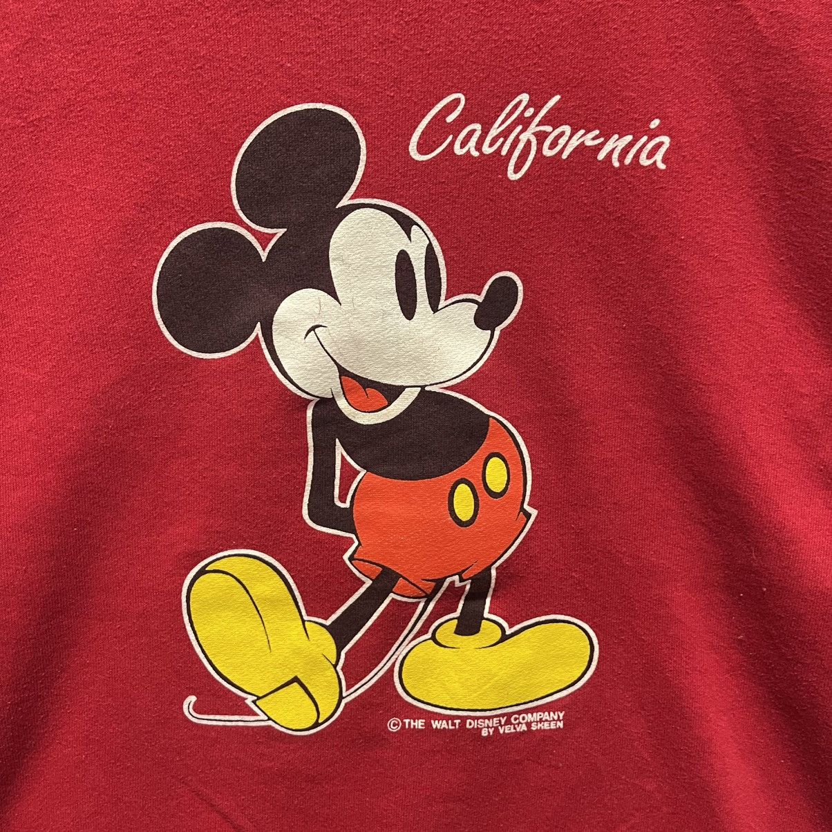 Disney Vintage Mickey Mouse “California” Red Sweatshirt Velva Sheen Size US L / EU 52-54 / 3 - 3 Thumbnail