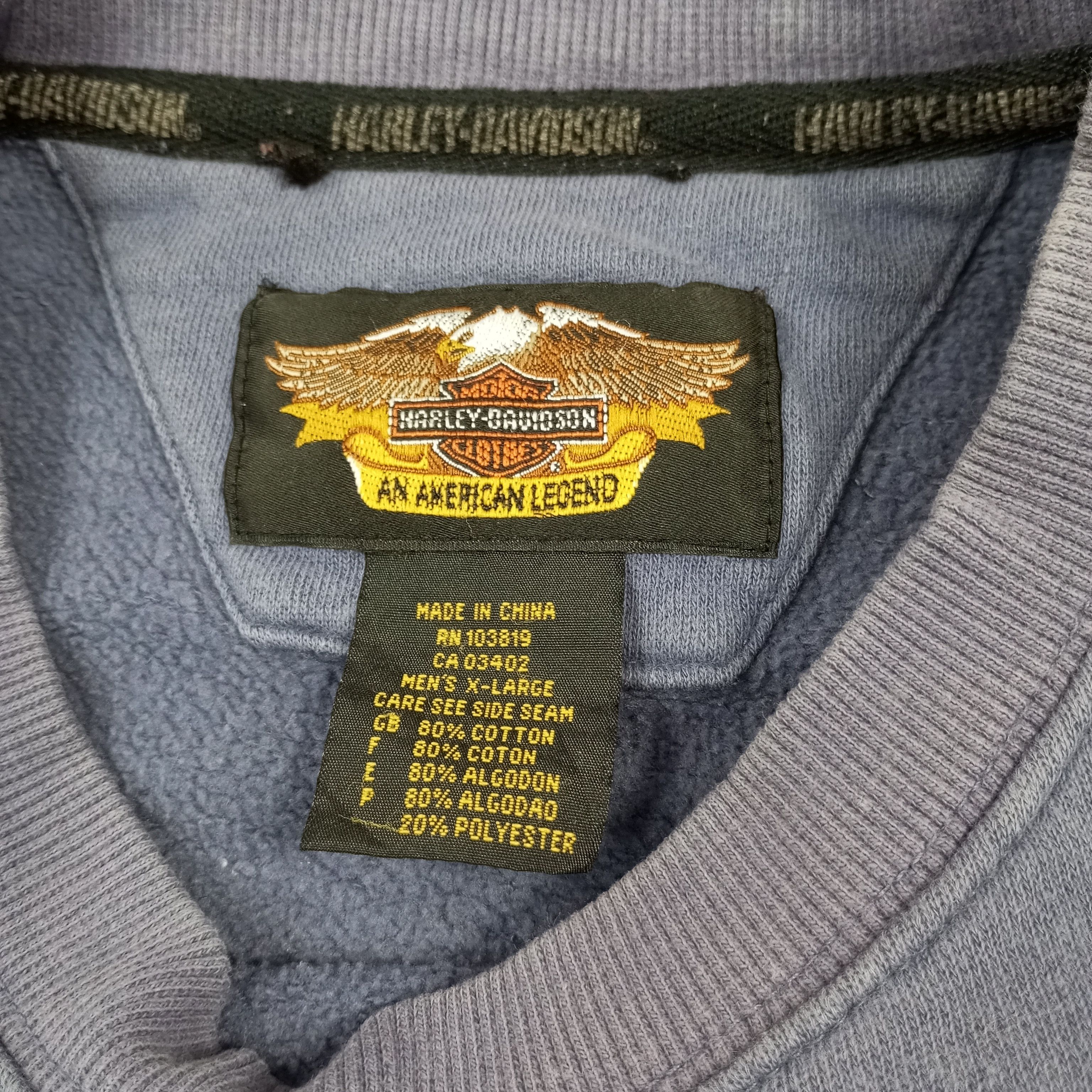 Harley Davidson × Vintage Harley Davidson Motorcycle Brand Promo Style Sweatshirt Size US XXL / EU 58 / 5 - 6 Thumbnail