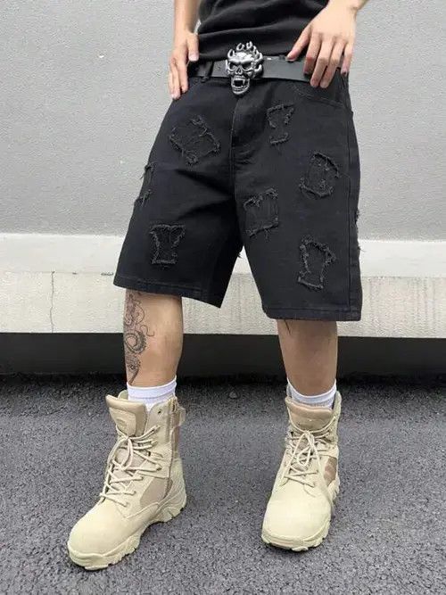 Other Kurihara x Risa Distressed Y2k Shorts Jorts Denim Size US 32 / EU 48 - 8 Thumbnail