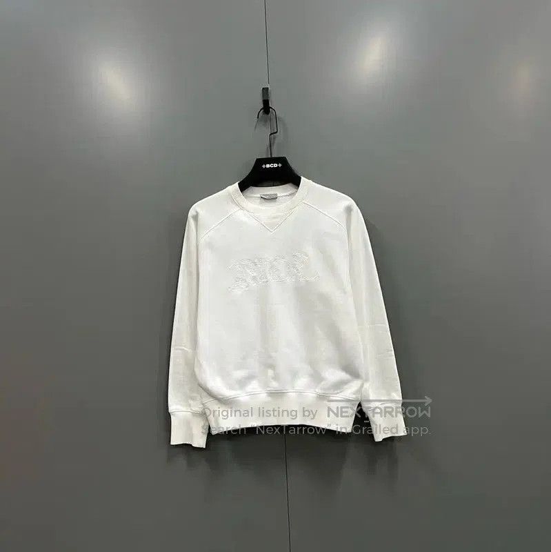 Dior Dior White Cotton Long Sleeve Cropped Sweatshirt . Size XS / US 0-2 / IT 36-38 - 1 Thumbnail