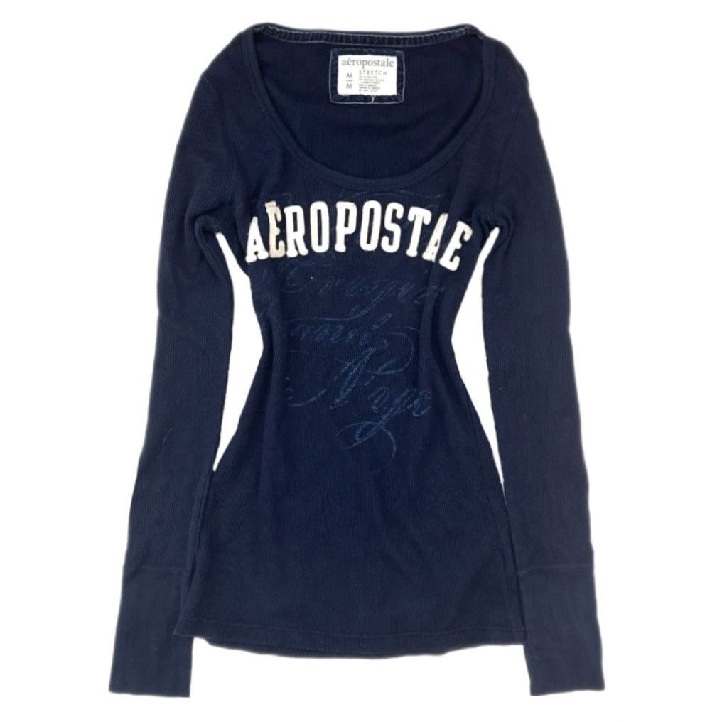 Aeropostale y2k aeropostale navy blue long sleeve top Size M / US 6-8 / IT 42-44 - 1 Preview