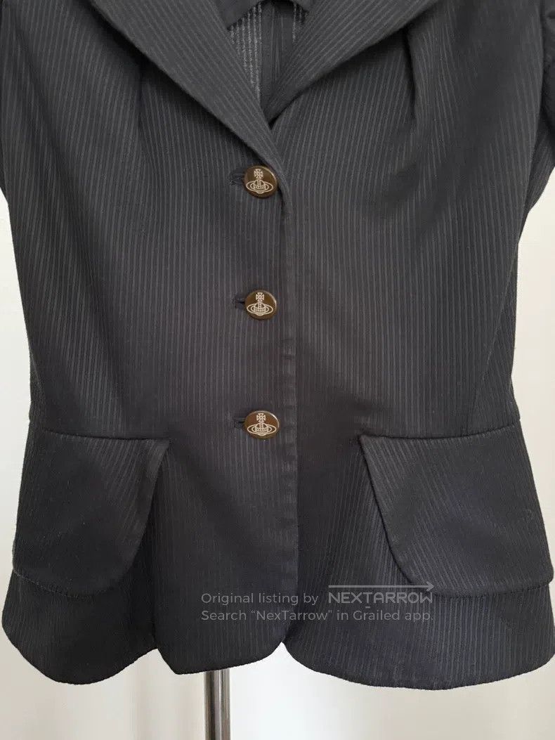 Vivienne Westwood Vivienne Westwood Heart-shaped collar short-sleeved blazer Size L / US 10 / IT 46 - 2 Thumbnail