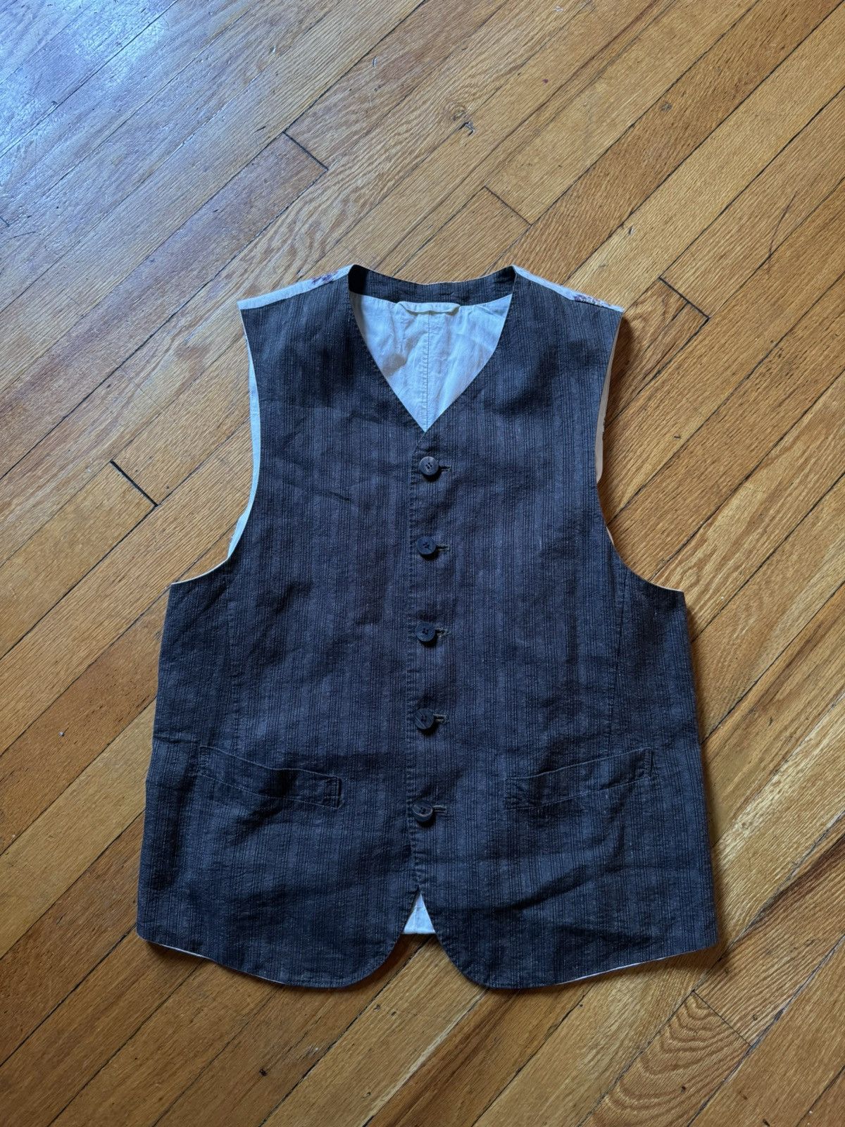 Araki Yuu Calmlence linen Vest Size US S / EU 44-46 / 1 - 1 Thumbnail