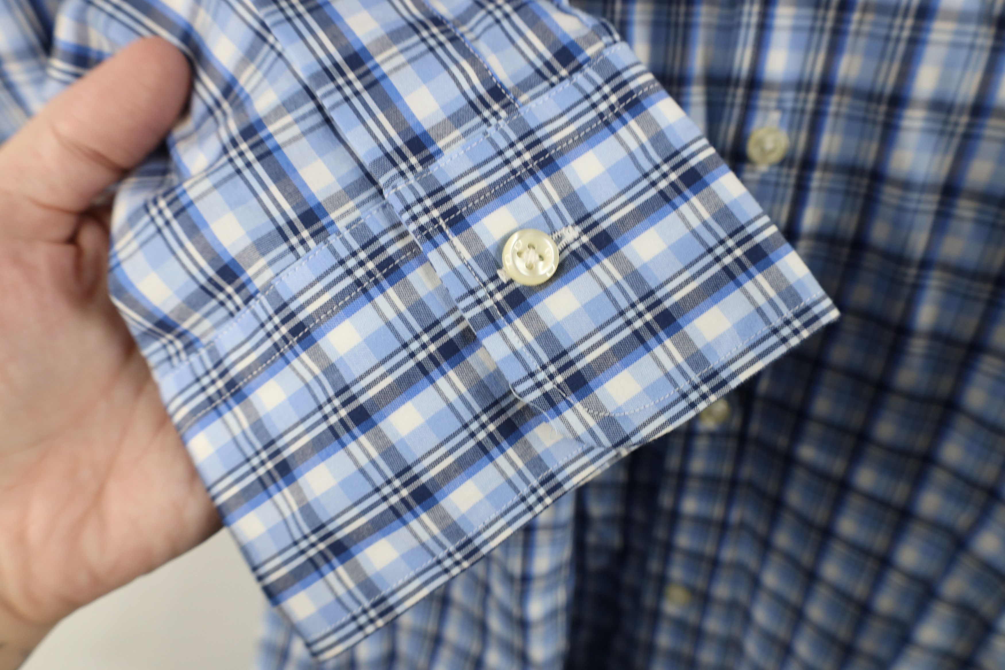Ralph Lauren Ralph Lauren Collared Long Sleeve Button Shirt Blue Plaid Size US XL / EU 56 / 4 - 5 Thumbnail