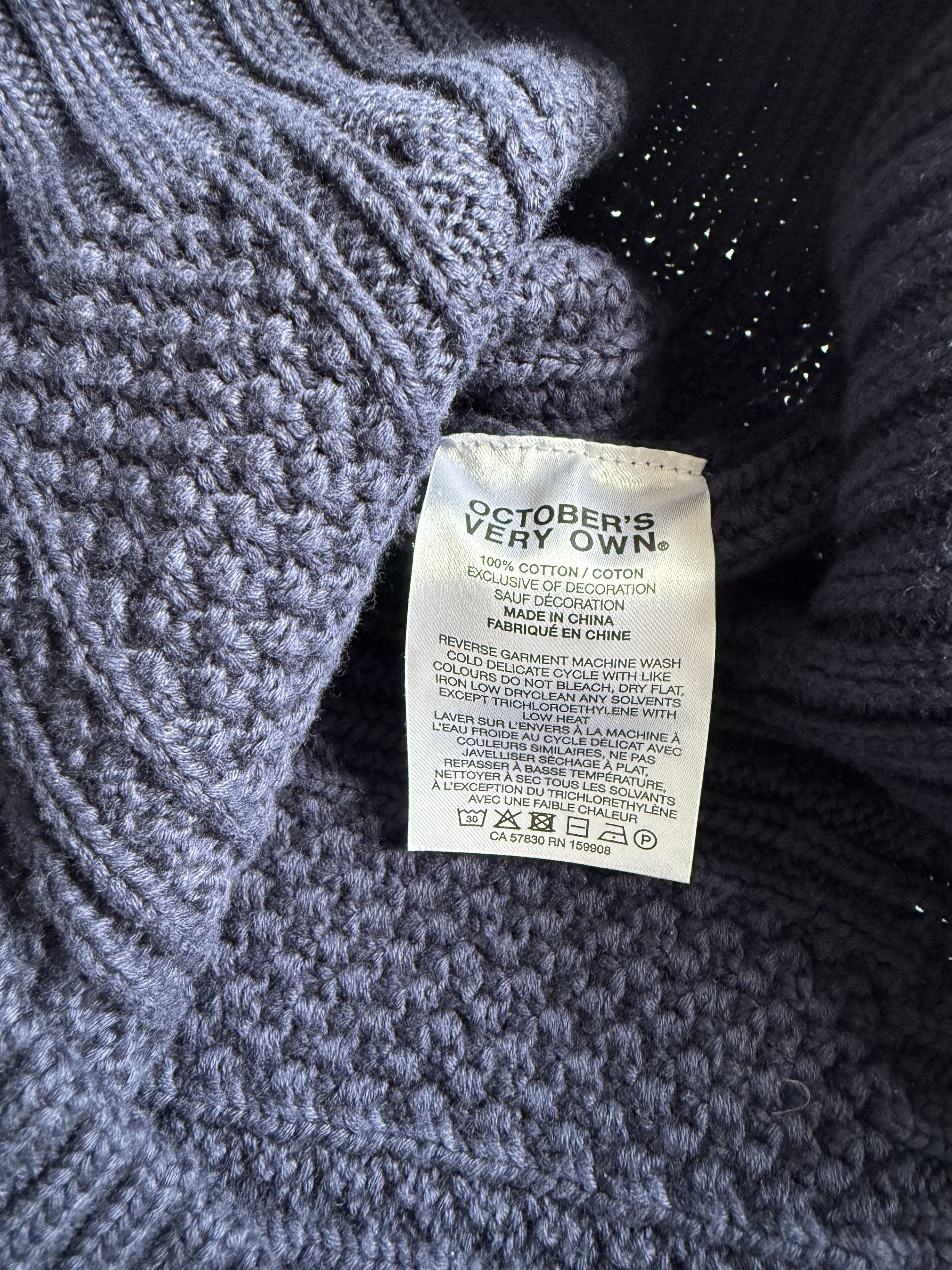 October's Very Own OVO CABLE KNIT TURTLENECK SWEATER Size US S / EU 44-46 / 1 - 3 Thumbnail