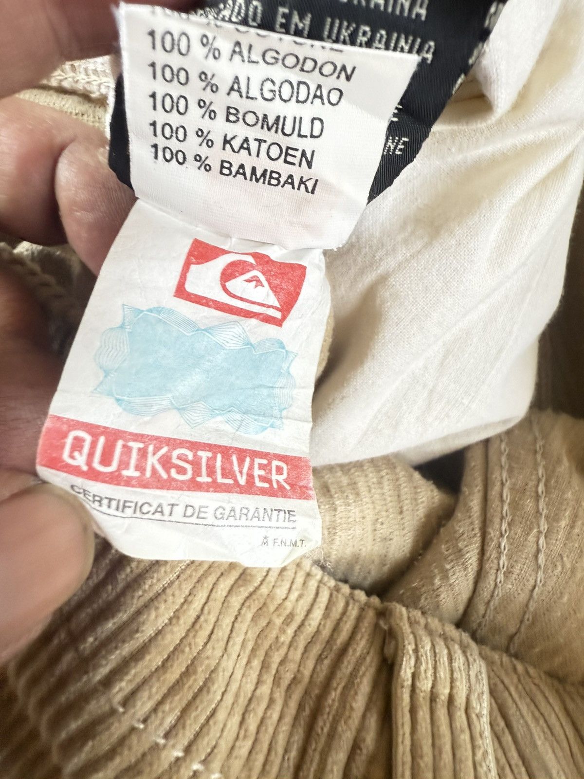 Quiksilver Vtg Quiksilver button fly cuduroy carpenther pants Size US 34 / EU 50 - 4 Thumbnail