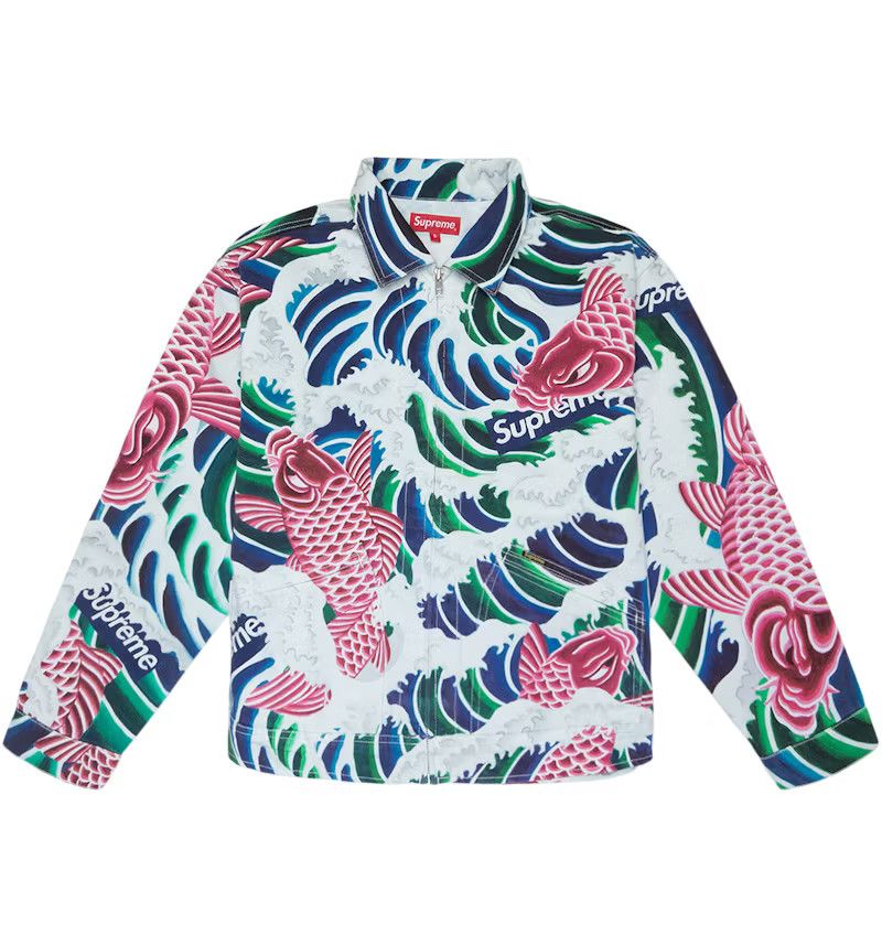 Supreme Supreme SS/20 Waves Work Jacket Size XL Size US XL / EU 56 / 4 - 9 Thumbnail