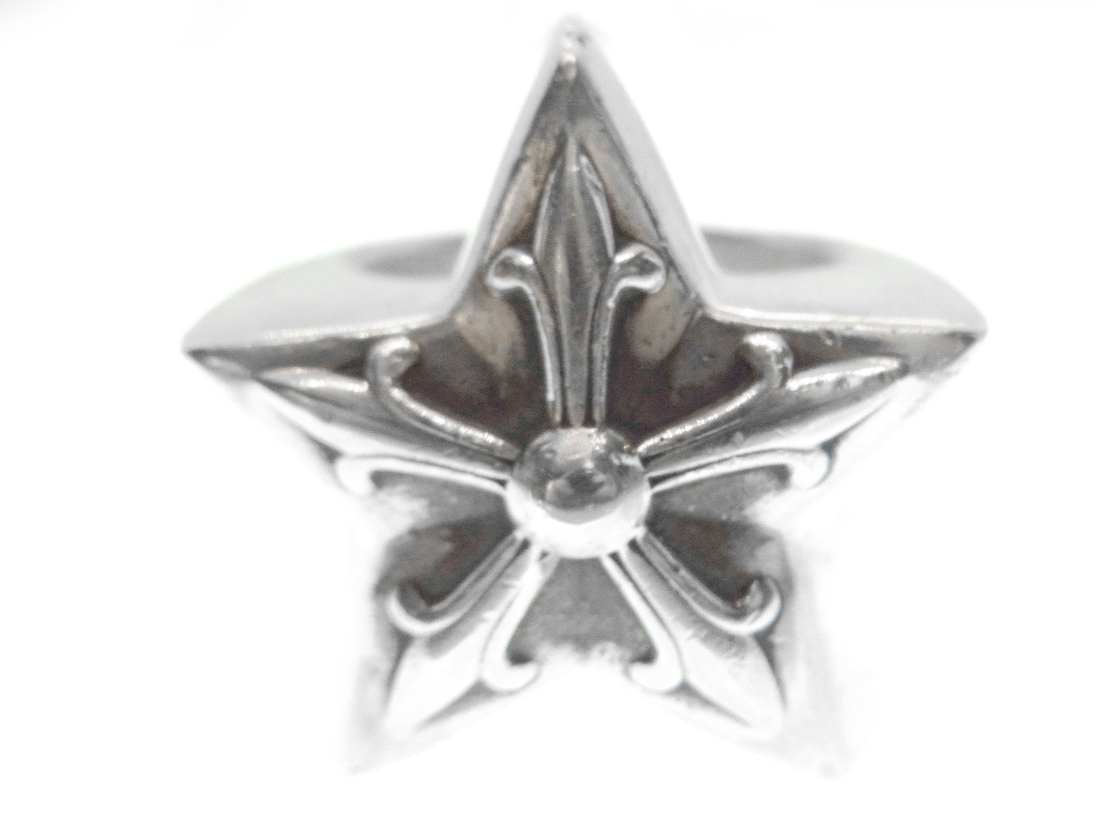 image of Chrome Hearts 5 Point Star Ring - Size 9.5 in Silver, Men's