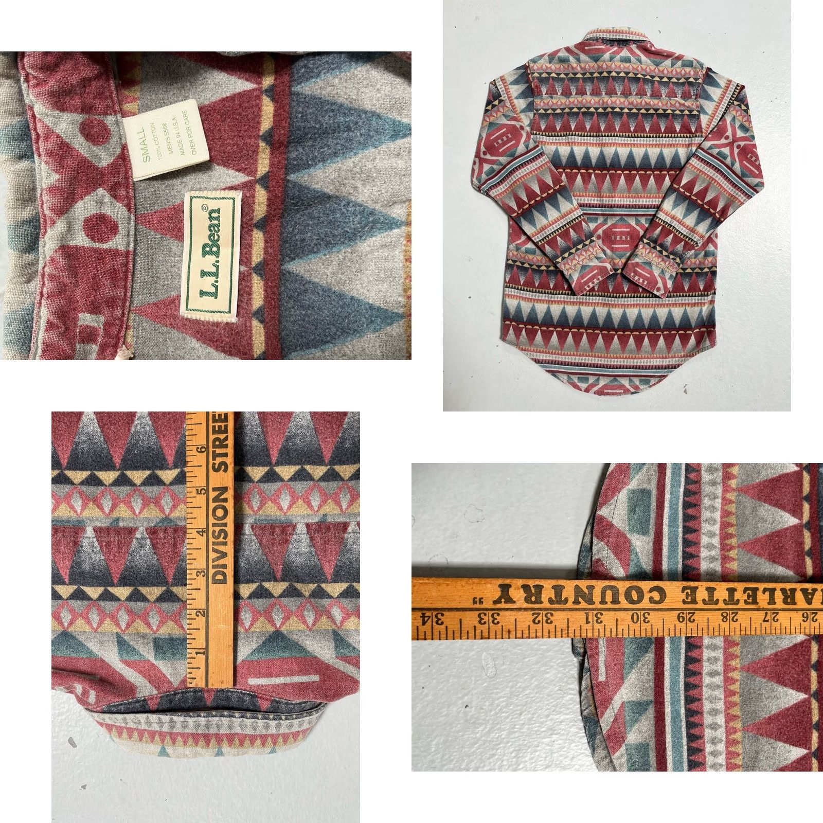 Vintage VINTAGE LL Bean Navajo Aztec Southwestern Print Button Shirt Made in USA S Size US S / EU 44-46 / 1 - 8 Thumbnail