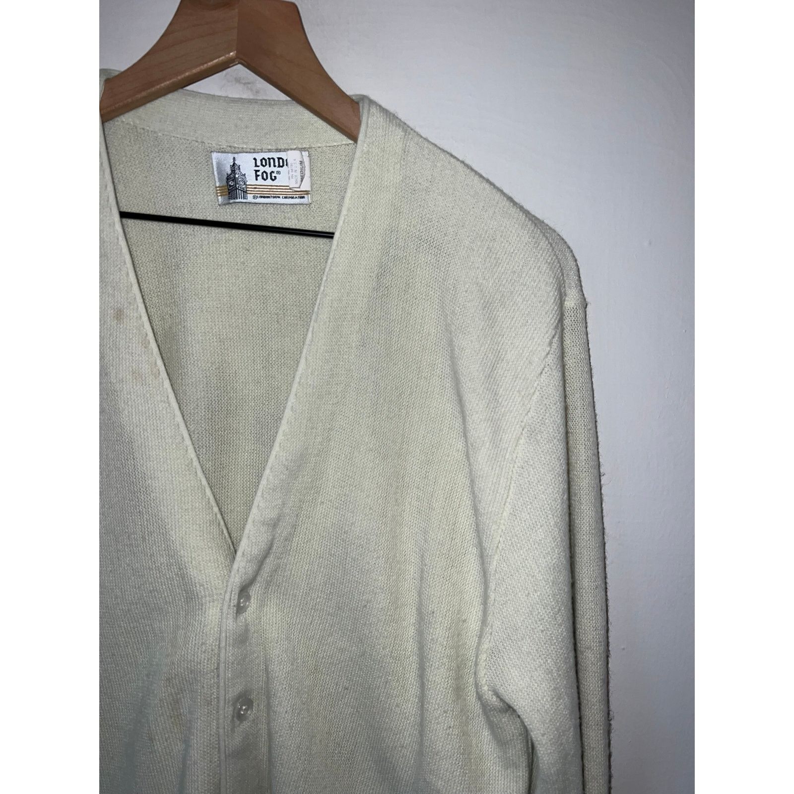 London Fog Vintage London Fog USA Made Brown Beige Cardigan Sweater M Size US M / EU 48-50 / 2 - 2 Thumbnail