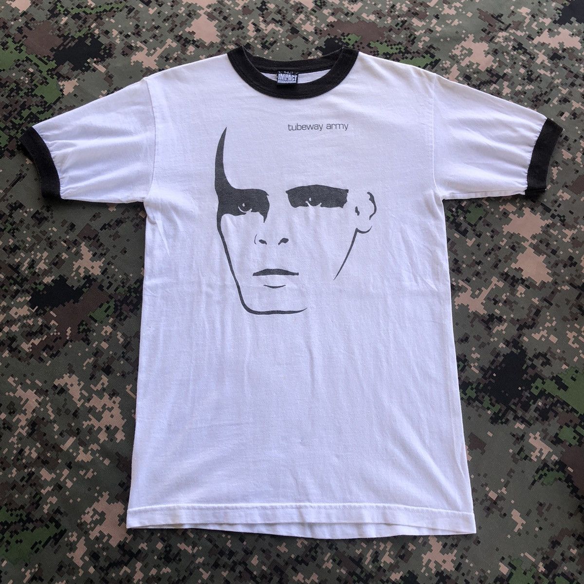 Band Tees × Vintage Vtg Tubeway Army Gary Numan Band Tshirt Ringer Size US S / EU 44-46 / 1 - 2 Thumbnail
