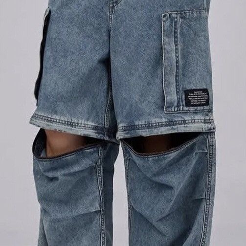 Undercover Undercover x GU Denim Convertible Wide Cargo Pants Size US 34 / EU 50 - 3 Thumbnail