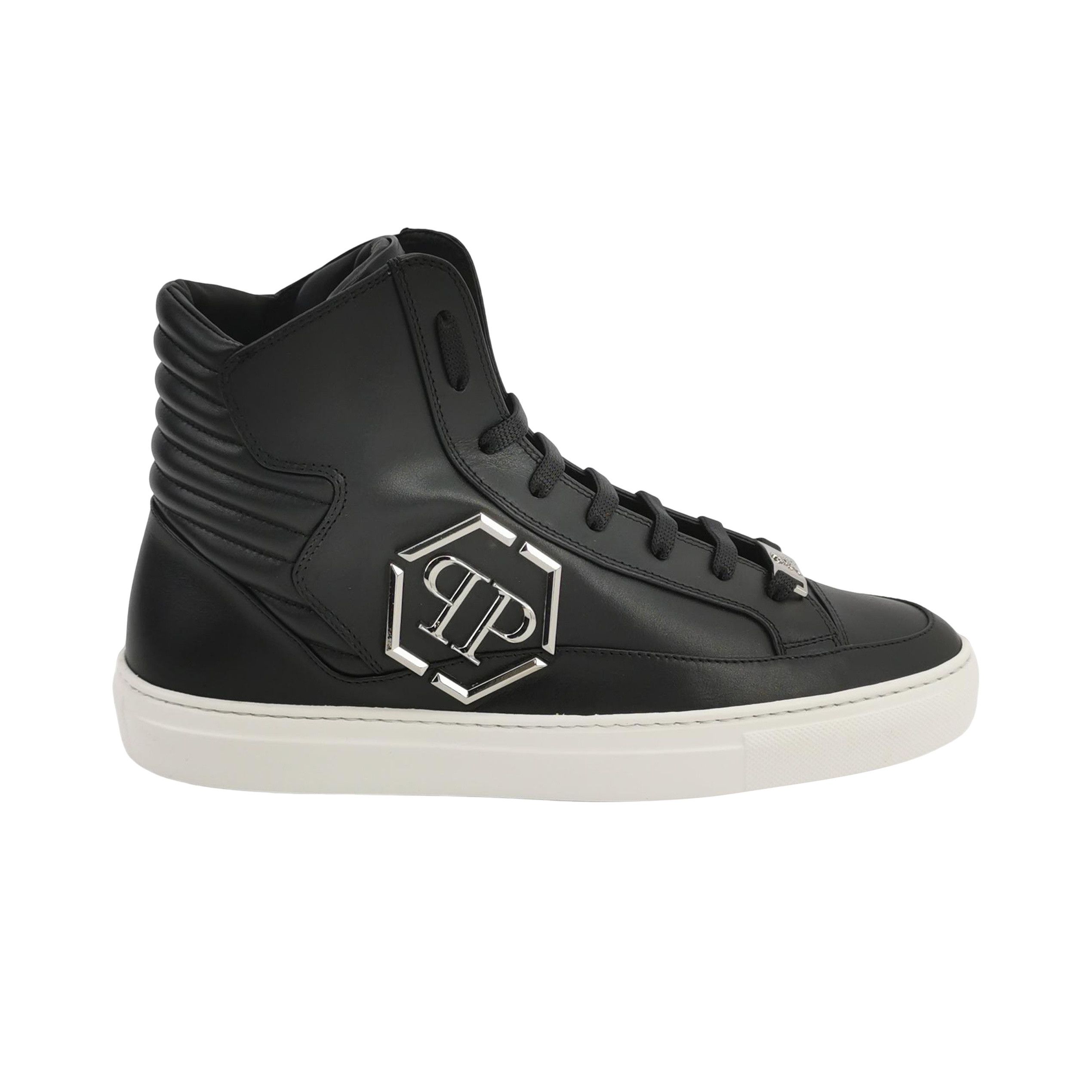 Philipp Plein Philipp Plein Logo Leather Hi-Top Sneakers 42 Size US 9 / EU 42 - 1 Thumbnail