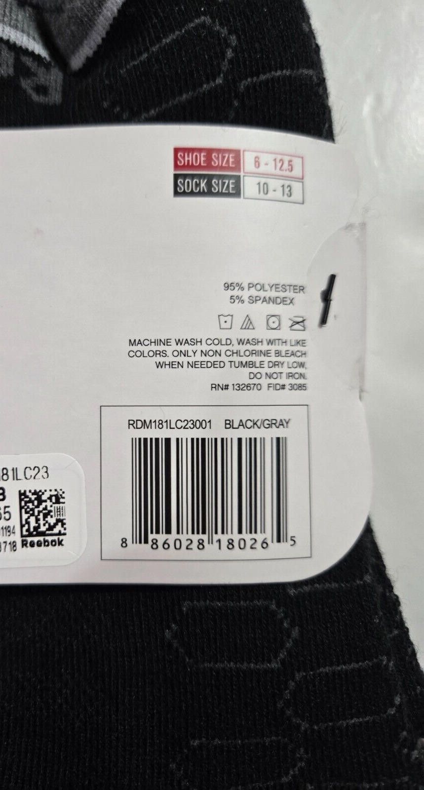 Reebok Men's Reebok Low Cut Socks Moisture Control Stretch Cushion Size ONE SIZE - 5 Thumbnail