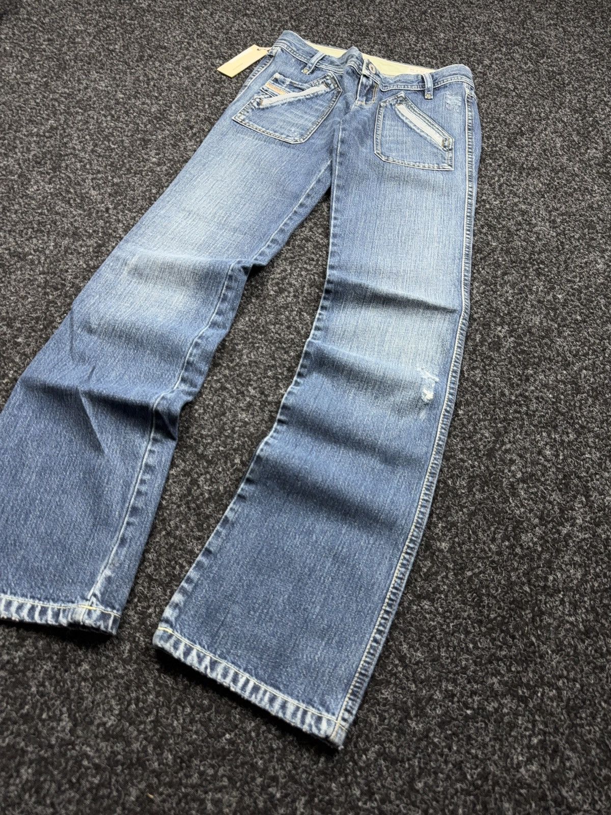 Diesel NWT Luxury 00s Diesel Junnie Low Rise Retro Rock Jeans Y2K Size 25" / US 0 / IT 36 - 3 Thumbnail