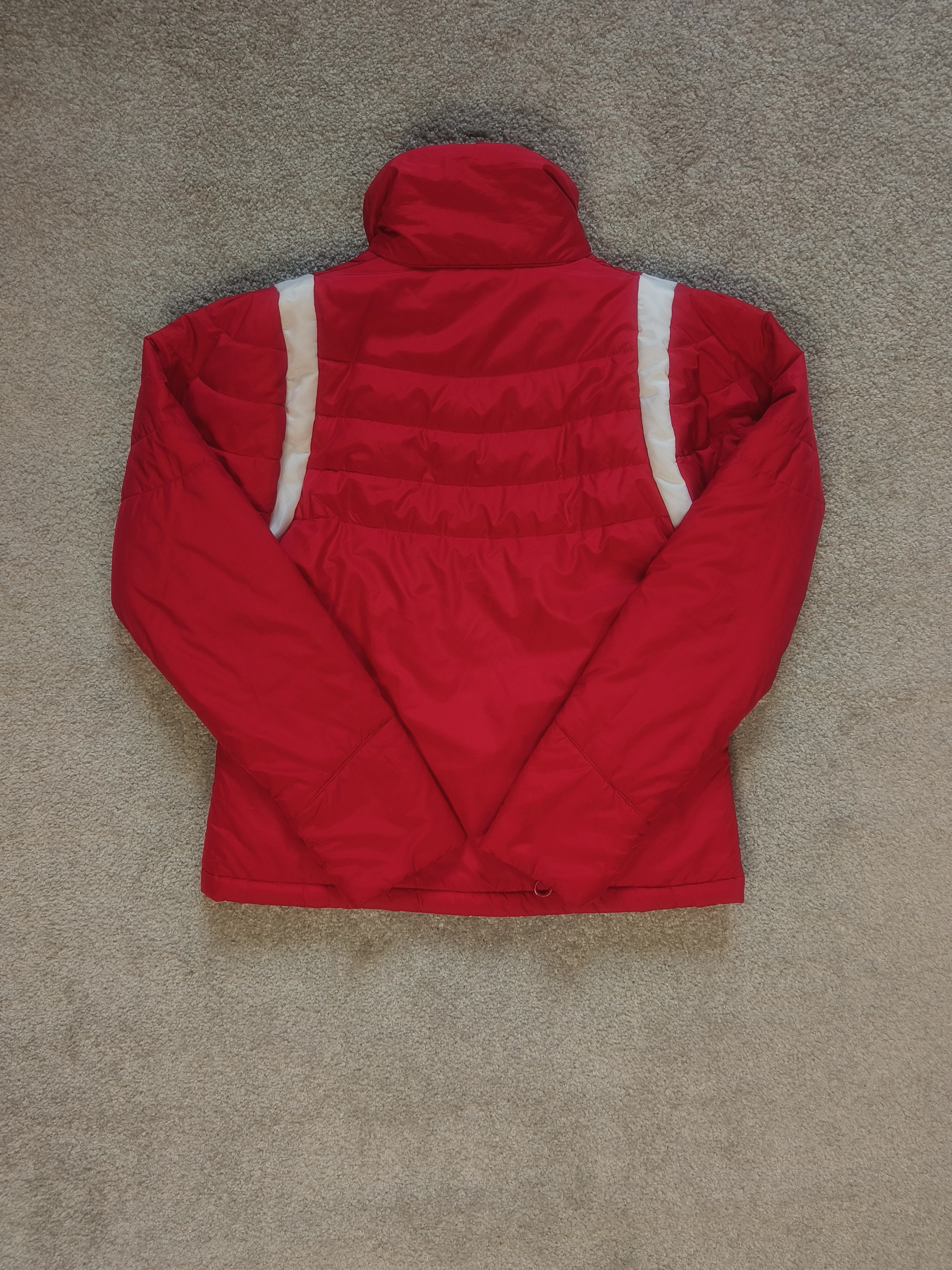 Adidas Adidas Red Women's Tracksuit Top Colourblock Puffer Jacket Size M / US 6-8 / IT 42-44 - 2 Thumbnail