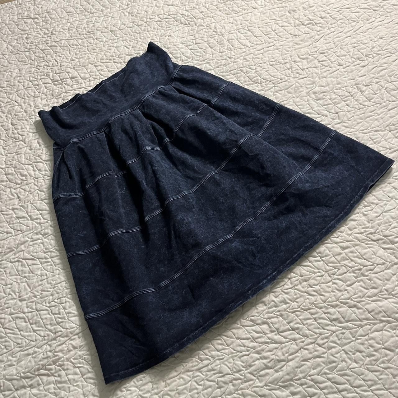 Hard Tail Hard Tail forever Knee Length navy blue Mineral wash Skirt Size 26" / US 2 / IT 38 - 3 Thumbnail