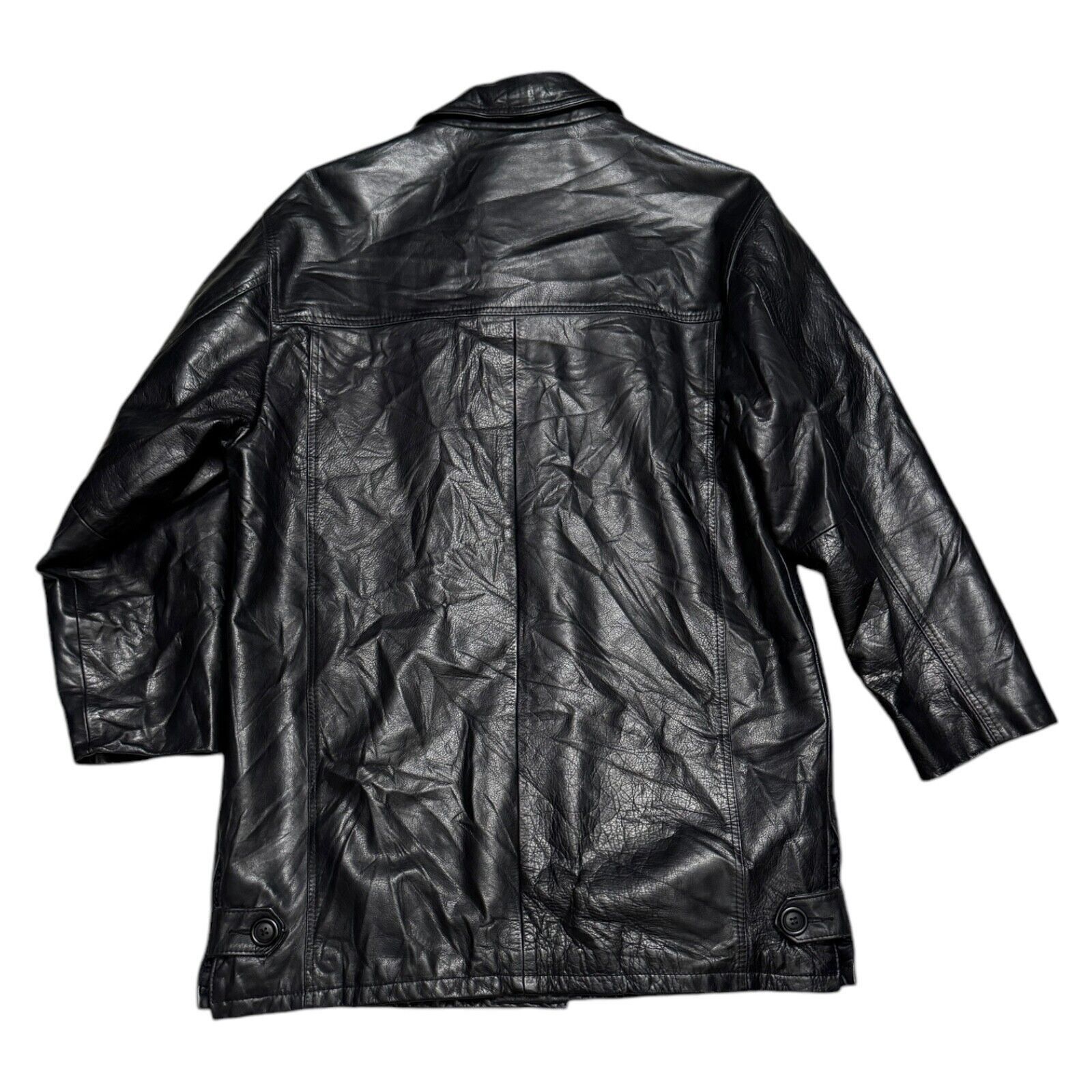 Leather Bod & Christensen Couture GENUINE LEATHER Vintage Y2K Coat Size XL / US 12-14 / IT 48-50 - 3 Thumbnail