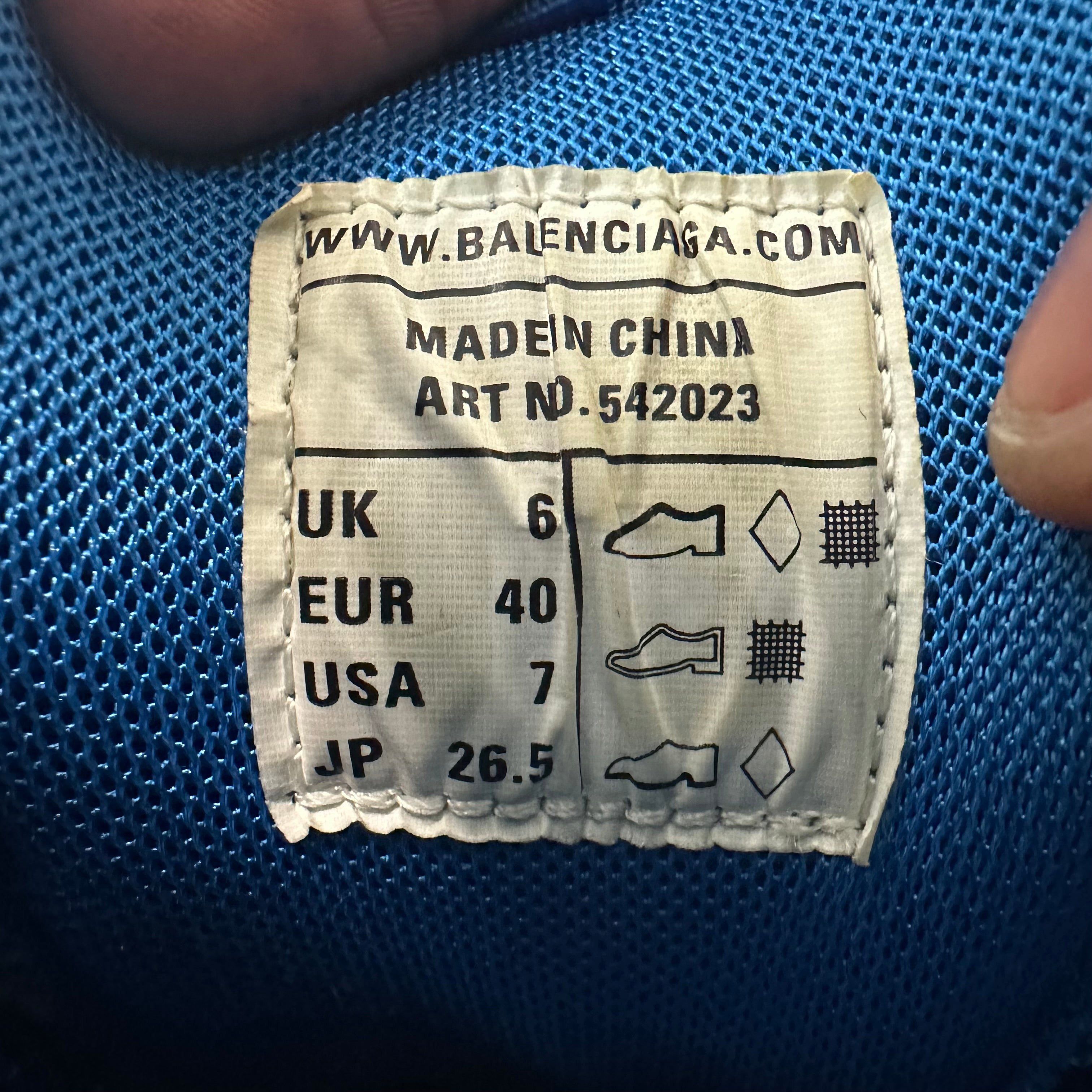 Balenciaga Balenciaga Track Runner Triple Blue Sneaker Sz 7 (40) Size US 7 / EU 40 - 7 Thumbnail