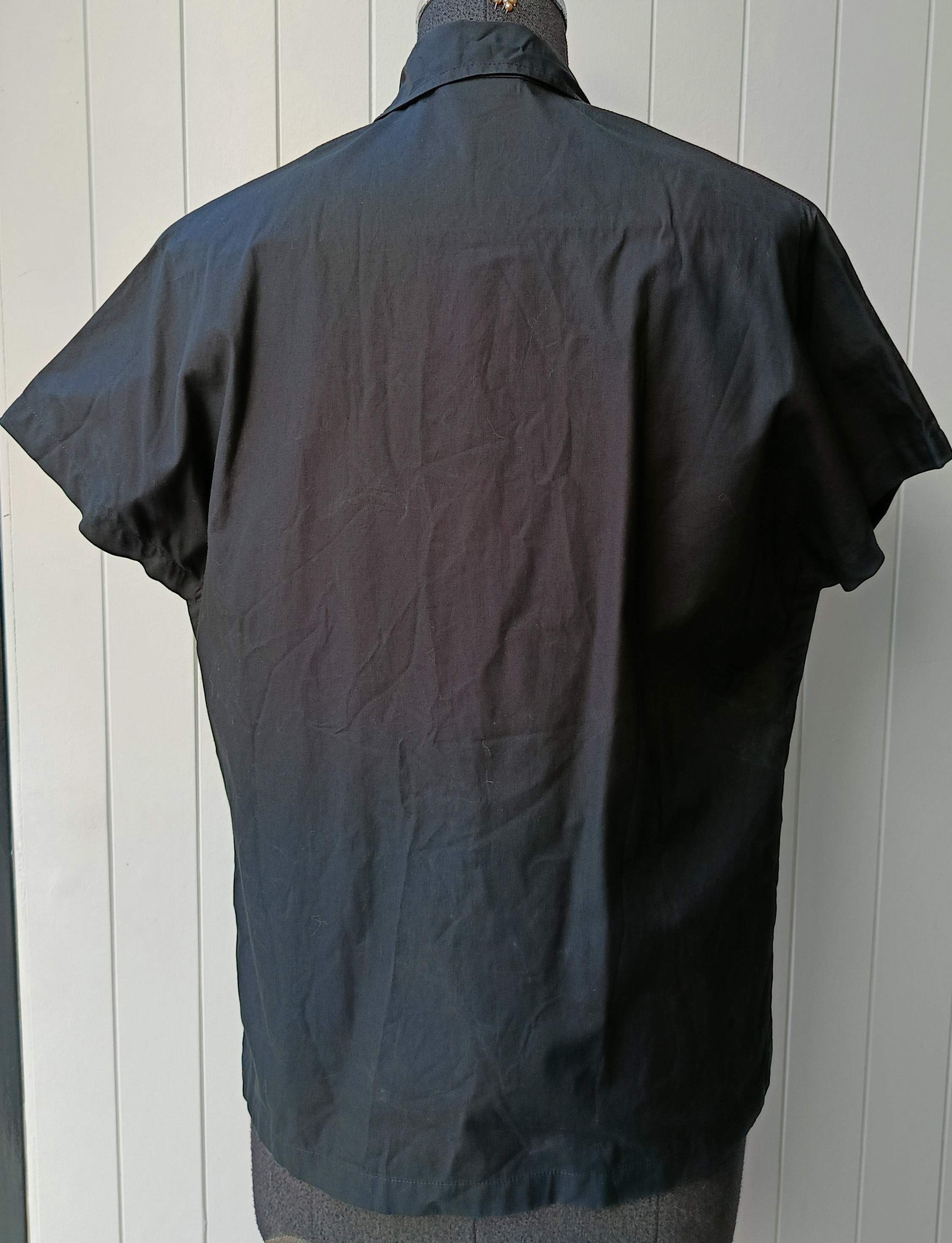 Yohji Yamamoto Yohji Yamamoto Y's bis LIMI Japan black wide shoulder shirt Size S / US 4 / IT 40 - 6 Thumbnail