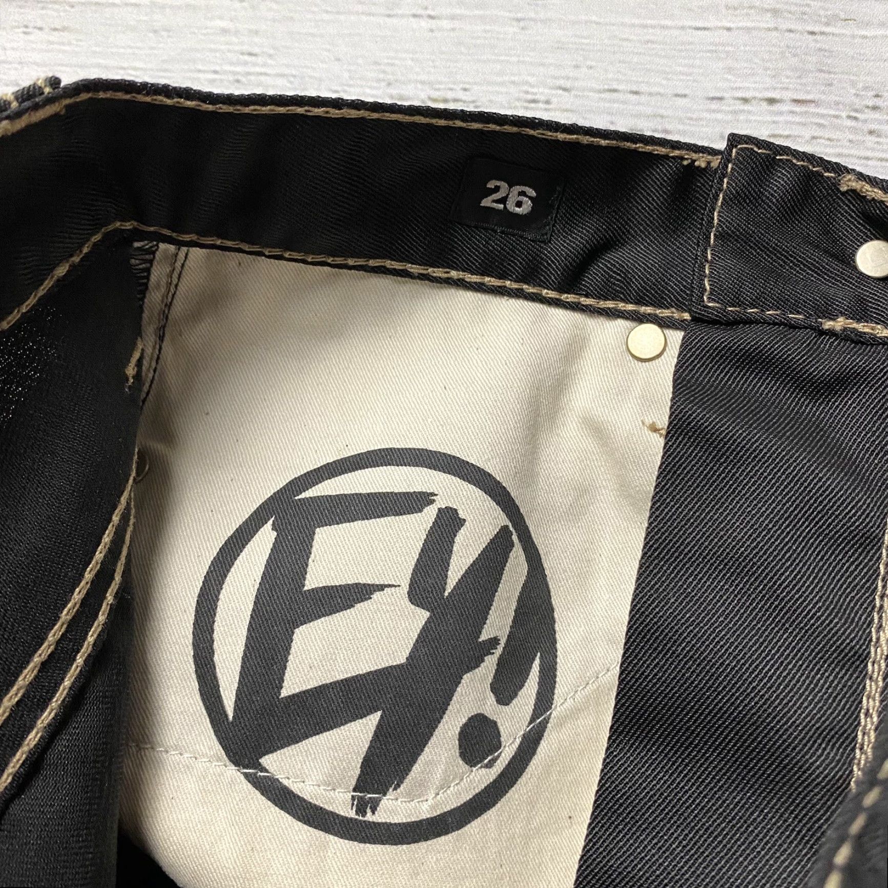 Eytys EYTYS Jeans 26 Black TAR Accented Designer Rick Owens 33.5L Glossy Size US 26 / EU 42 - 5 Thumbnail