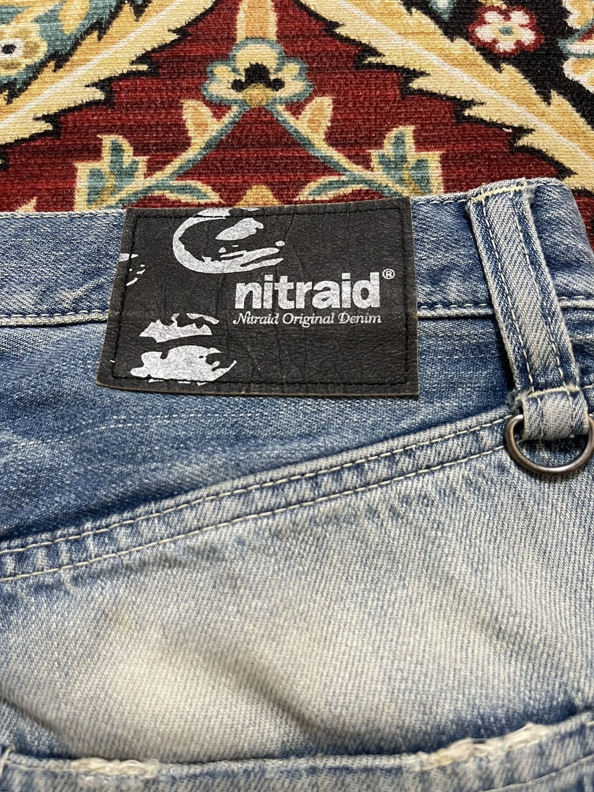 Nitraid Nitraid Destroyed Ripped Baggy Distressed Vintage Jeans Size US 35 - 14 Thumbnail