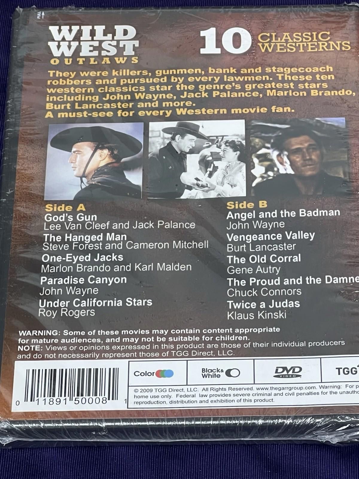 Other Wild West Outlaws DVD 10 Movie Set John Wayne Marlon Brando Size ONE SIZE - 8 Thumbnail