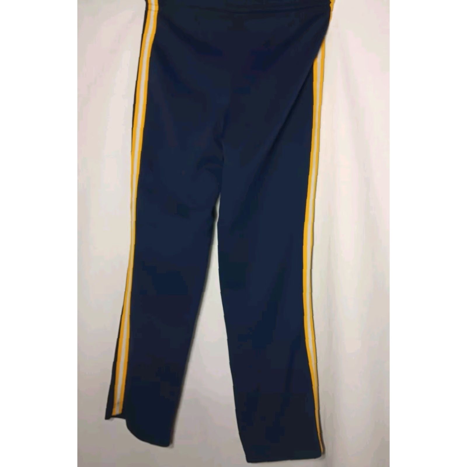 Champion VINTAGE Champion Pants S Nylon Stretch Knit Blue Yellow Side Stripe Zip Track Athletic Size US 29 - 4 Thumbnail