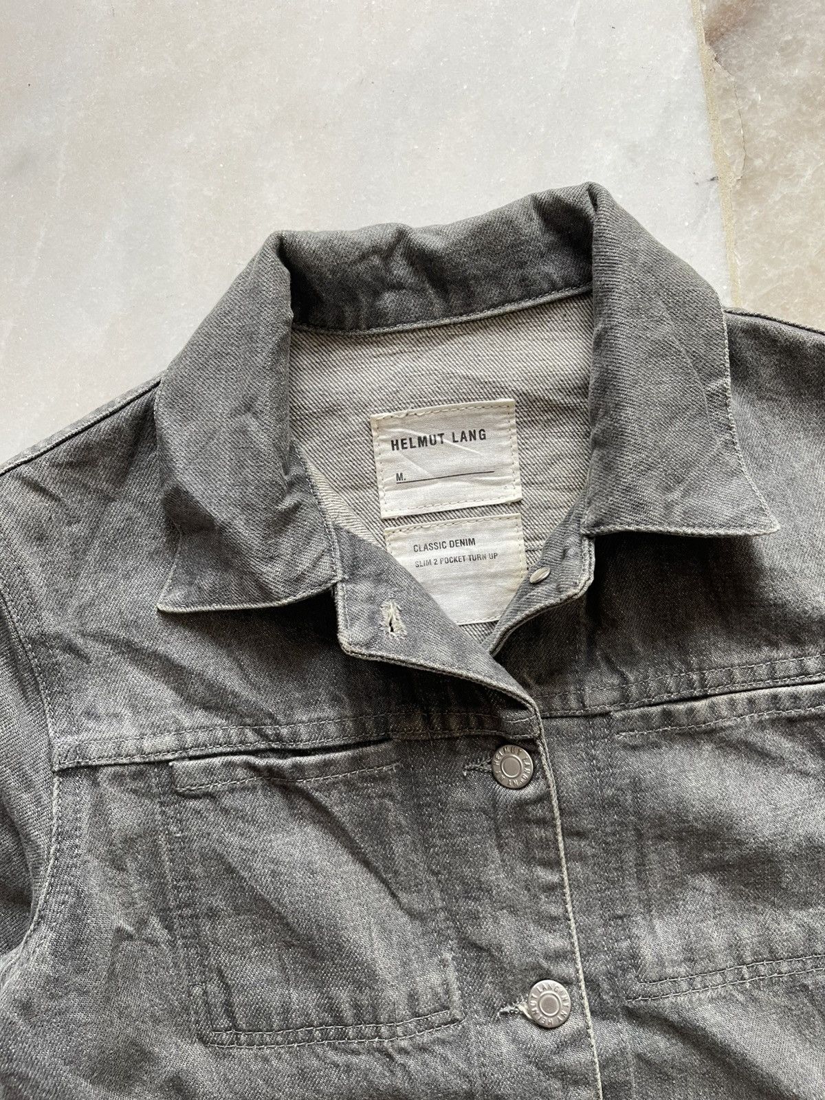 Helmut Lang 90s Helmut Lang Slim 2Pocket Turn Up Denim Jacket Size US XS / EU 42 / 0 - 2 Thumbnail