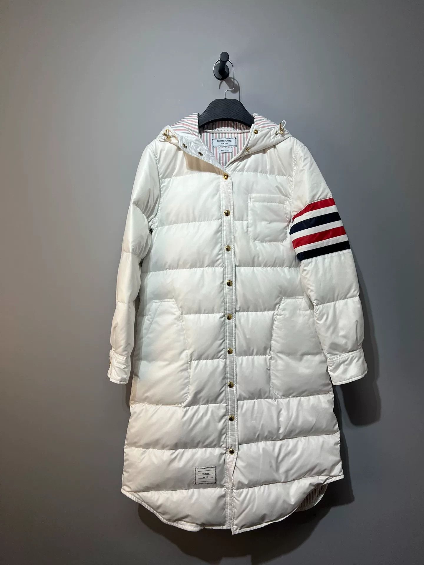 Thom Browne Thom Browne White Long Down Coat Size US XL / EU 56 / 4 - 1 Thumbnail