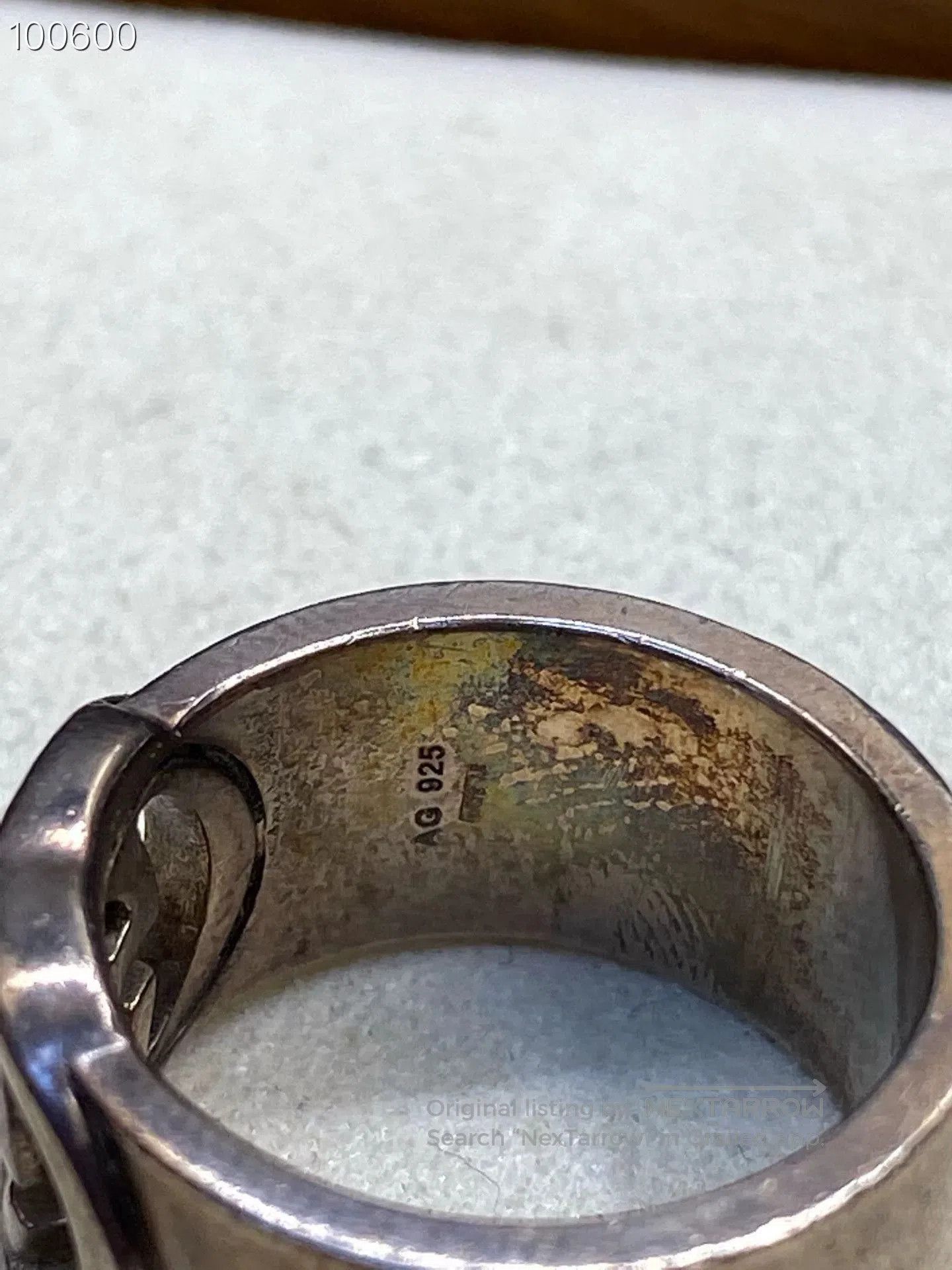 Gucci Gucci Wide Band 925 Silver Ring. Size ONE SIZE - 5 Thumbnail