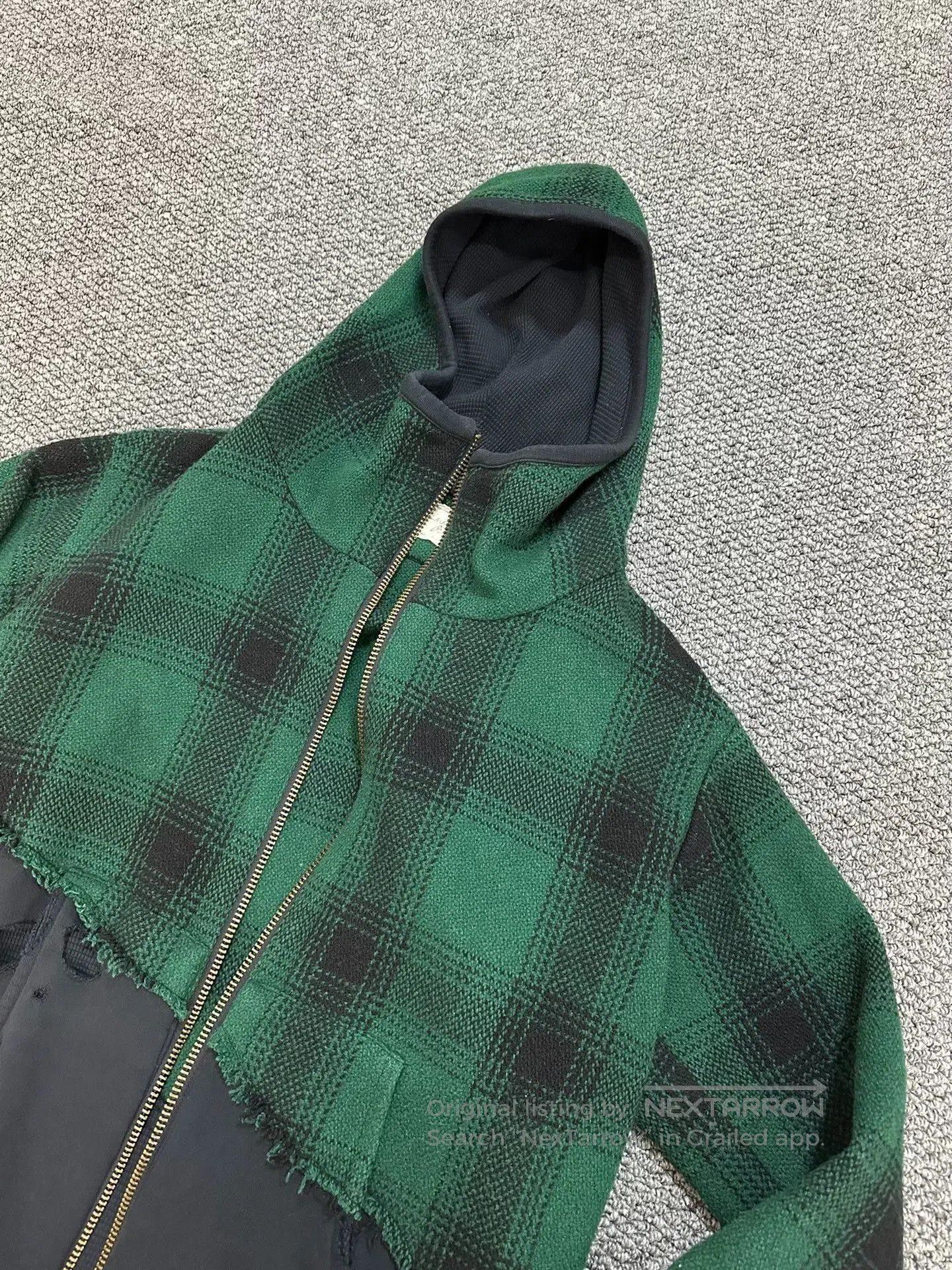 Greg Lauren Greg Lauren Spliced Thick Wool Shirt. Size US L / EU 52-54 / 3 - 3 Thumbnail