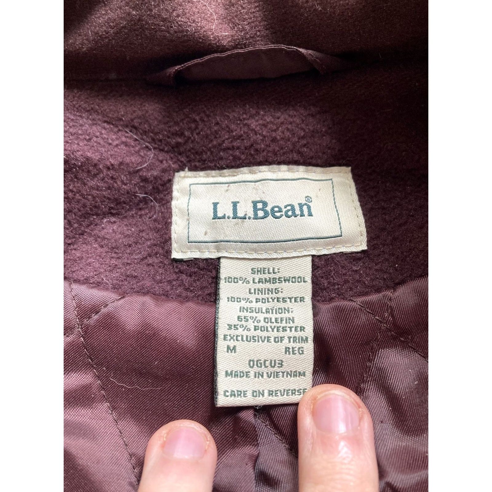 Vintage VINTAGE L.L. Bean Coat Womens Medium Burgundy Wool Pea Coat Hooded Trench Size M / US 6-8 / IT 42-44 - 7 Thumbnail