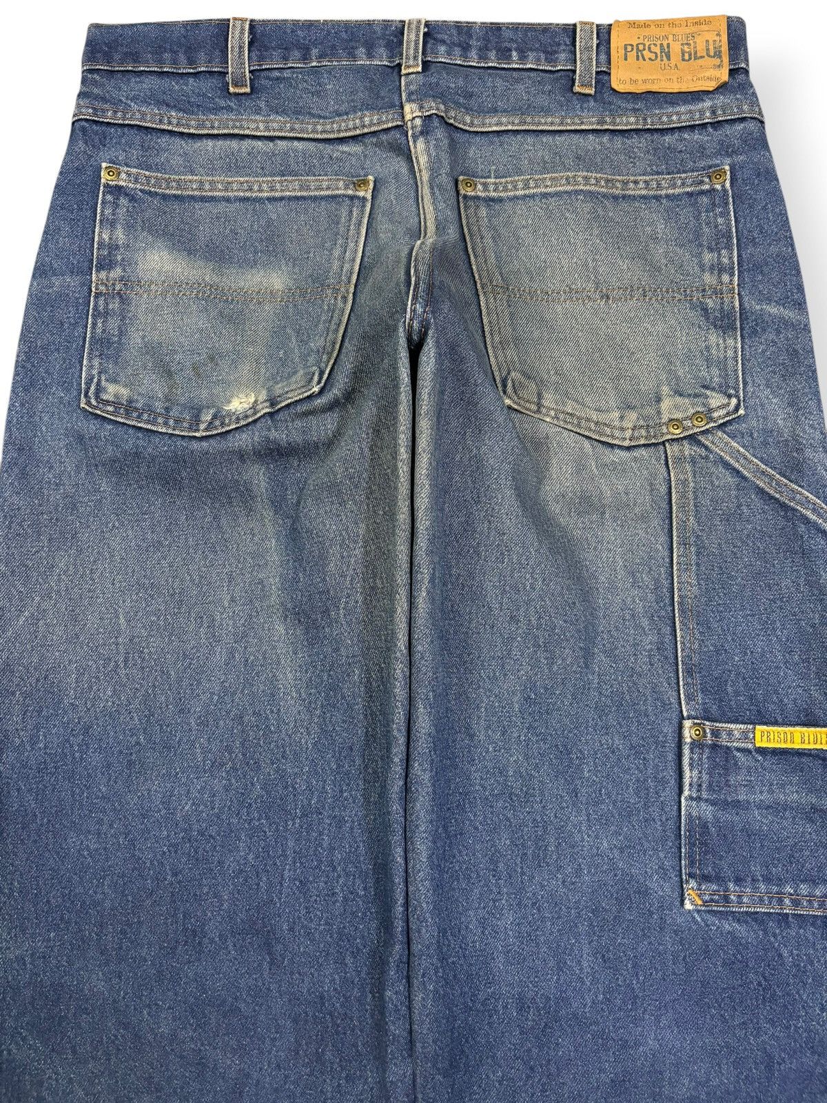 Other Y2K Prison Blues Dirt Mud Wash Loose Tapered Carpenter Jeans Size US 36 / EU 52 - 8 Thumbnail