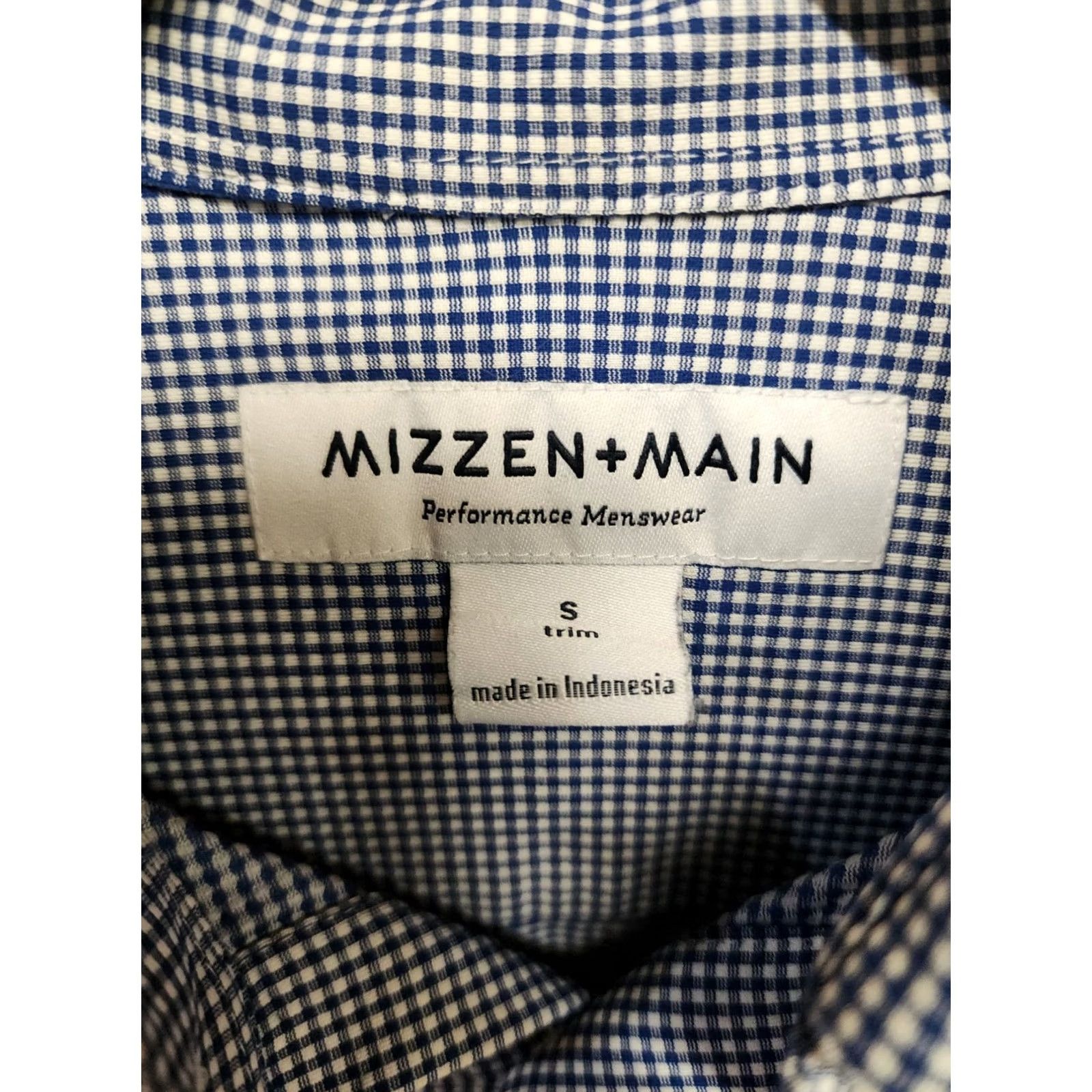 Mizzen+Main Mizzen+Main Blue Short Sleeve Button Up Shirt Sz Small Polyester Spandex Mens Size US 29 - 3 Thumbnail