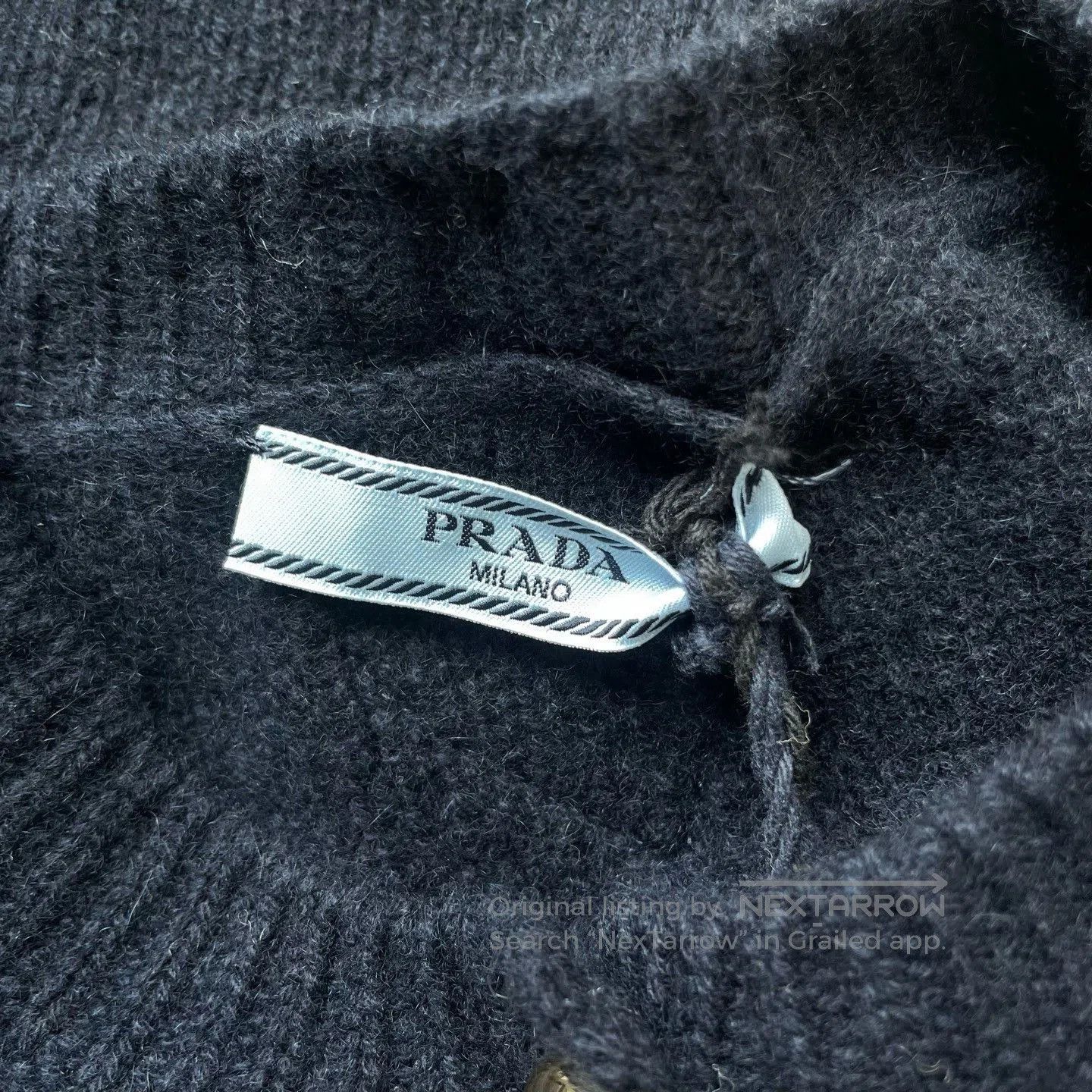 Prada Prada SS24 Triangle Logo Contrast Stitch Knit Top. Size S / US 4 / IT 40 - 3 Thumbnail