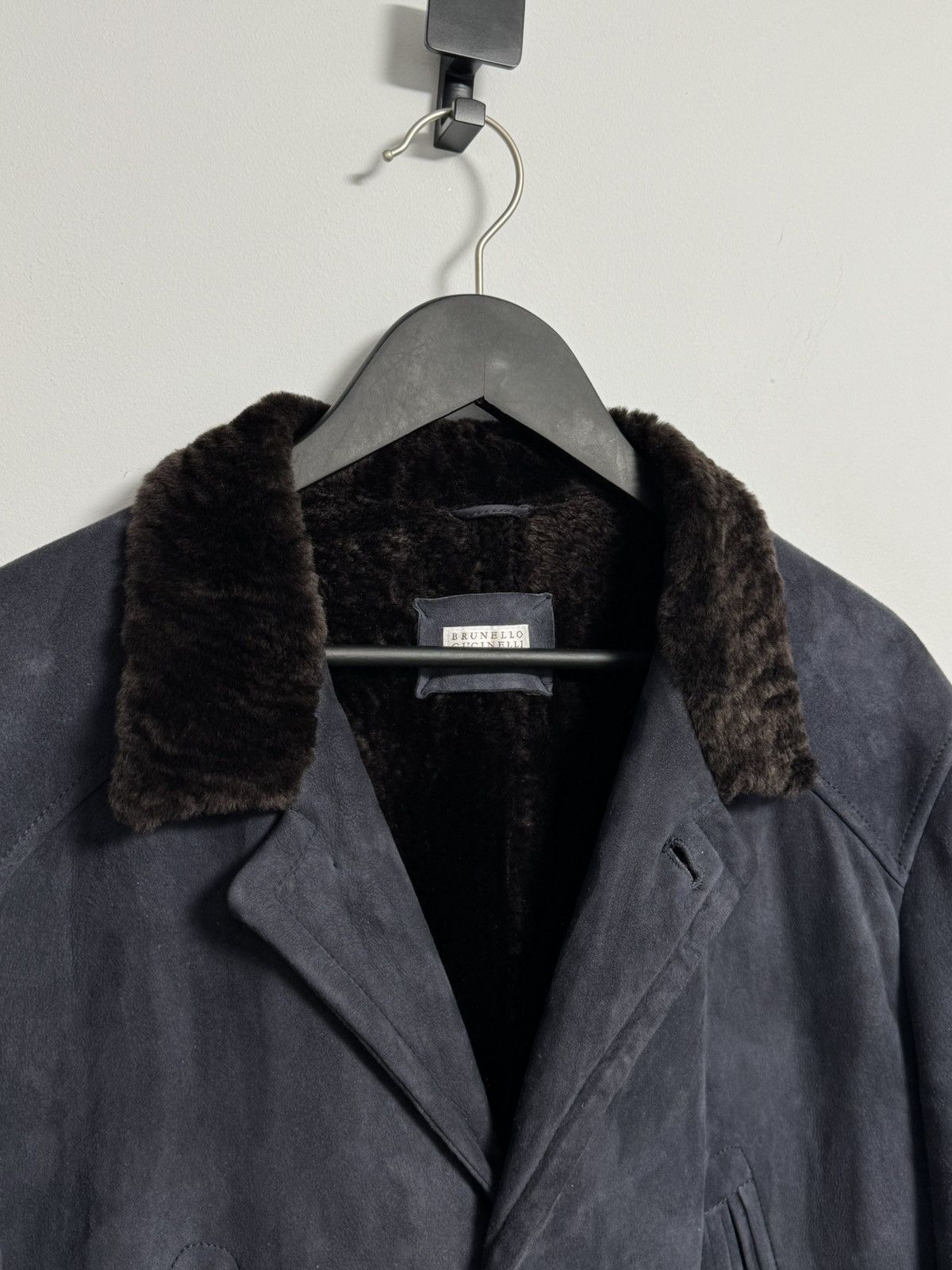 Brunello Cucinelli Brunello Cucinelli Shearling Leather Biker Fur Heavy Coat Size US XXL / EU 58 / 5 - 4 Thumbnail